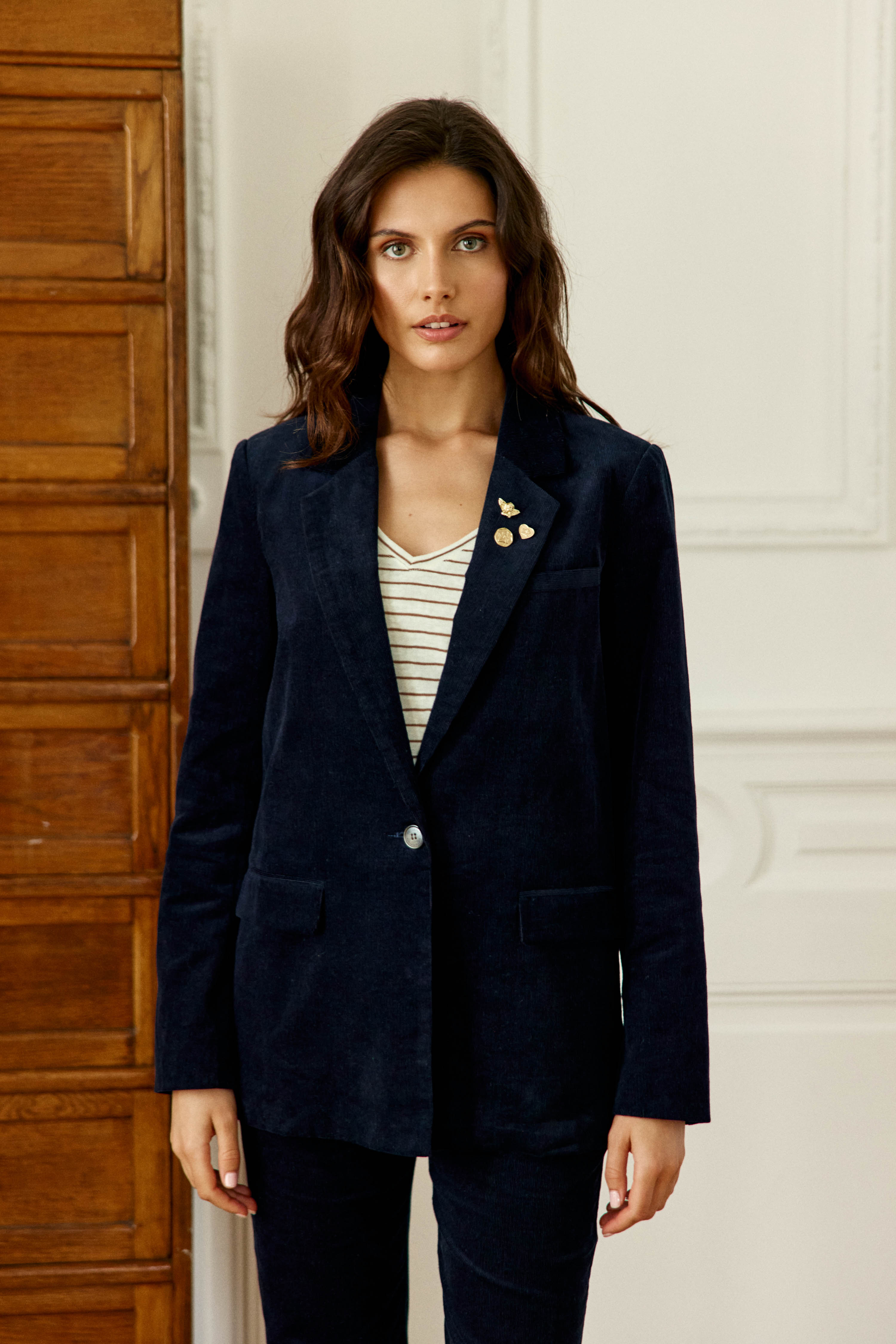 Veste col tailleur uni VIANO, LA PETITE ETOILE
