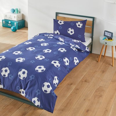 Conjunto de funda nórdica con funda de almohada rectangular de algodón, Blue Goal SO'HOME