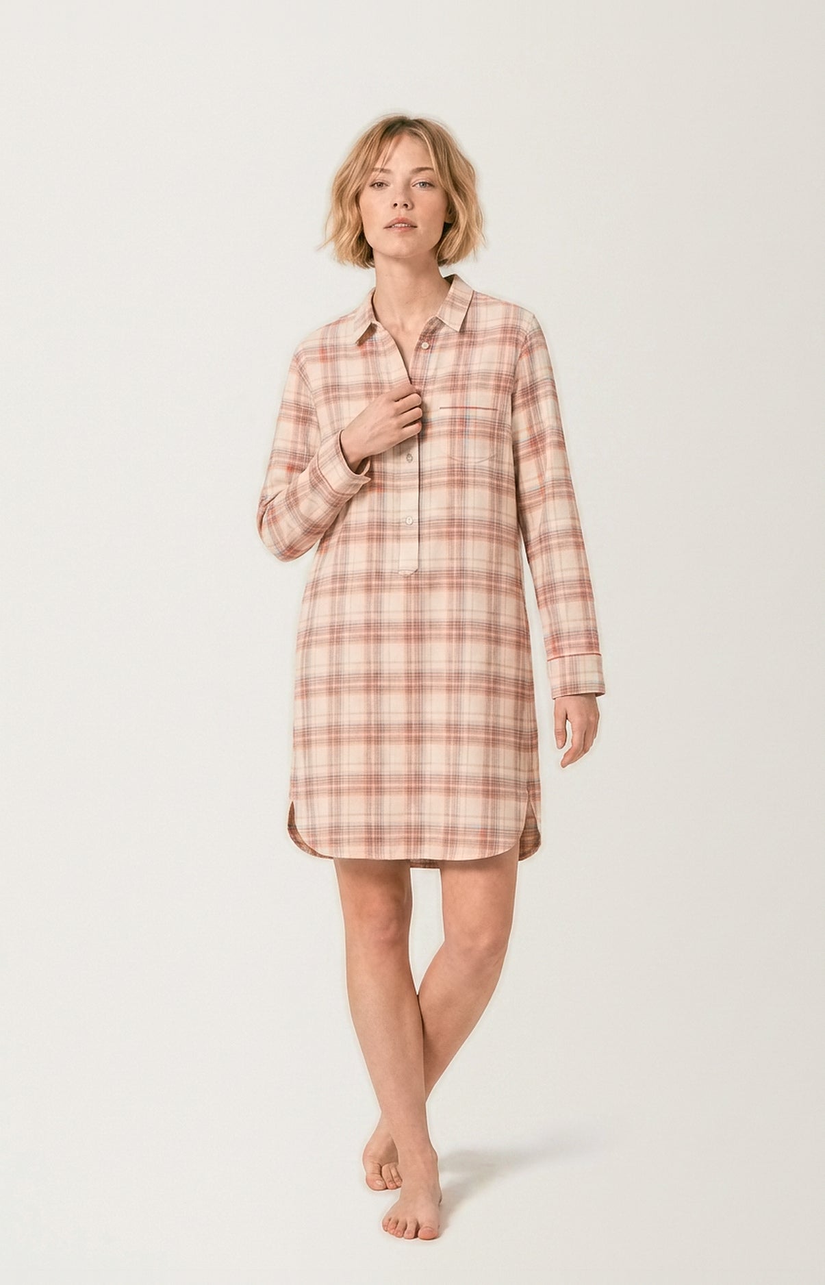Chemise Grand-Père en flanelle de coton à carreaux Alix, ARTHUR