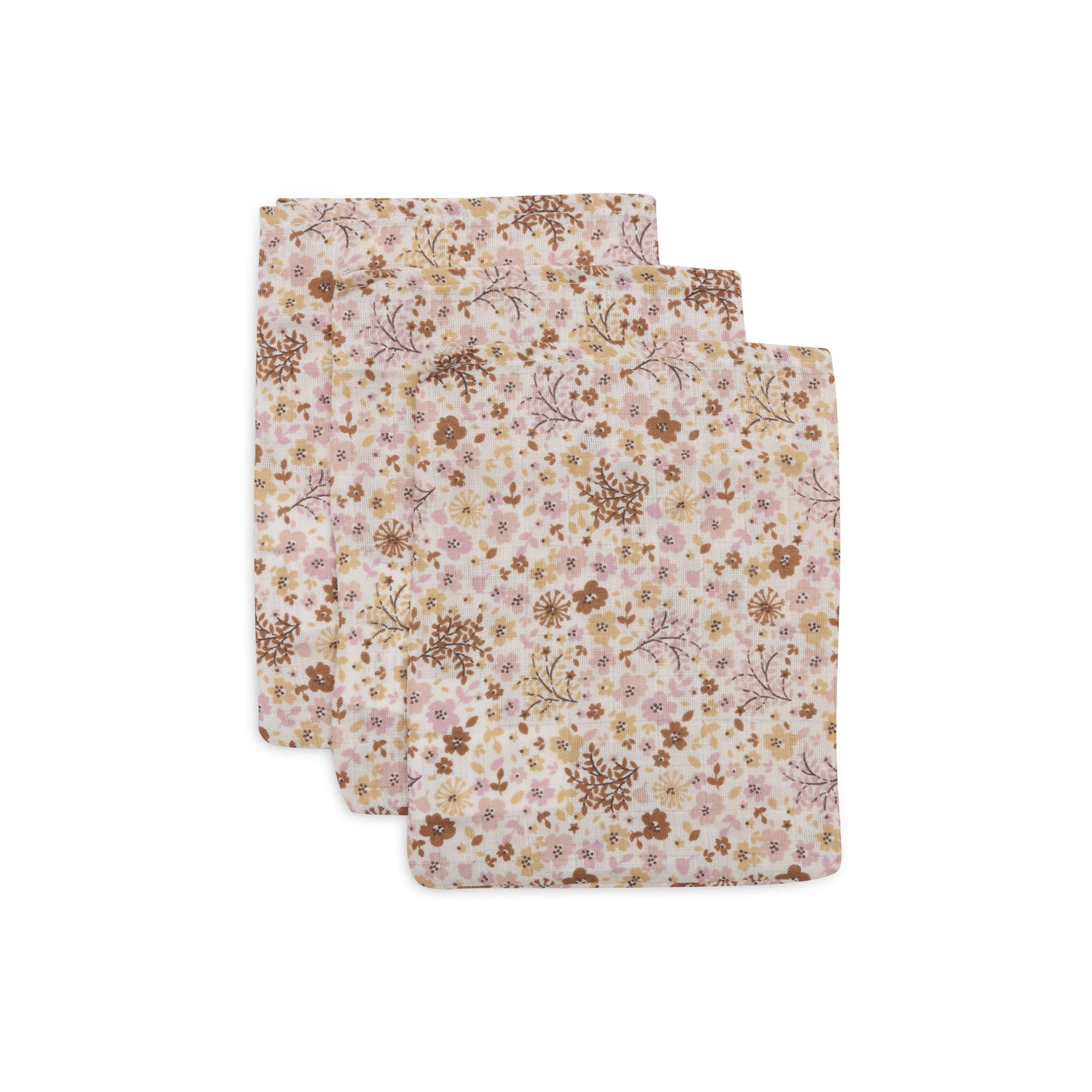 Lot de 3 gants de toilette gaze de coton Flower Fairies, JOLLEIN