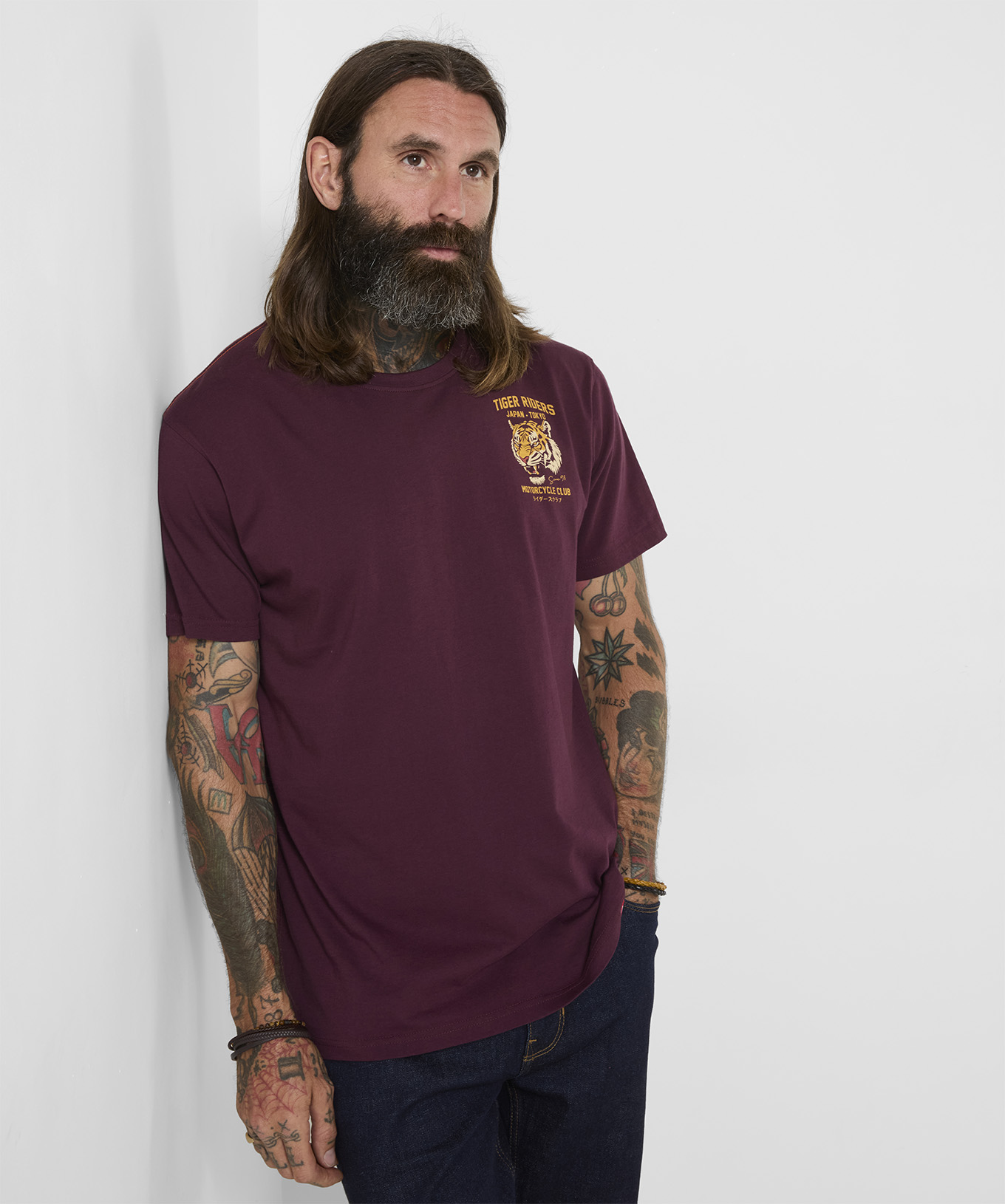 T-Shirt Imprimé Dos Tigre Motard, JOE BROWNS