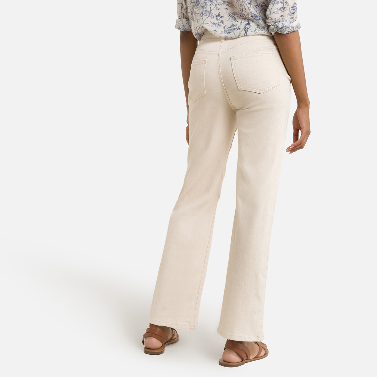 high waisted bootcut khaki pants