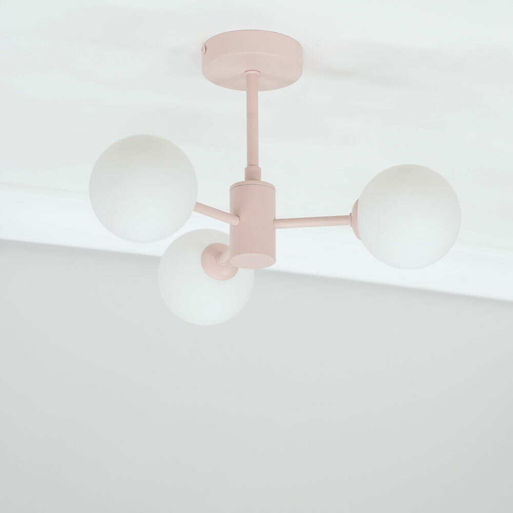 Marion 3-Light Semi-Flush Ceiling Light, SO'HOME