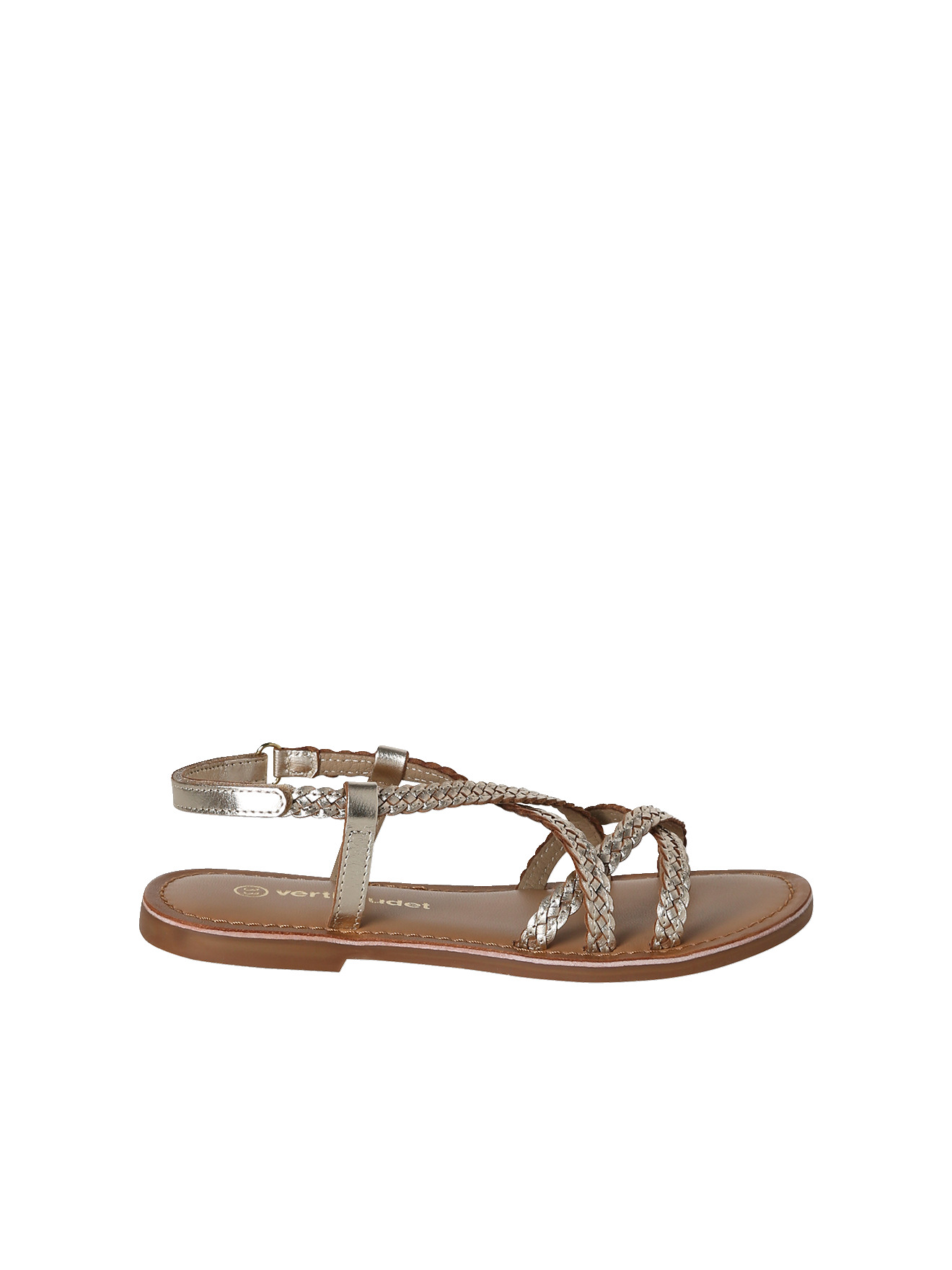 Sandales cuir scratchées, VERTBAUDET