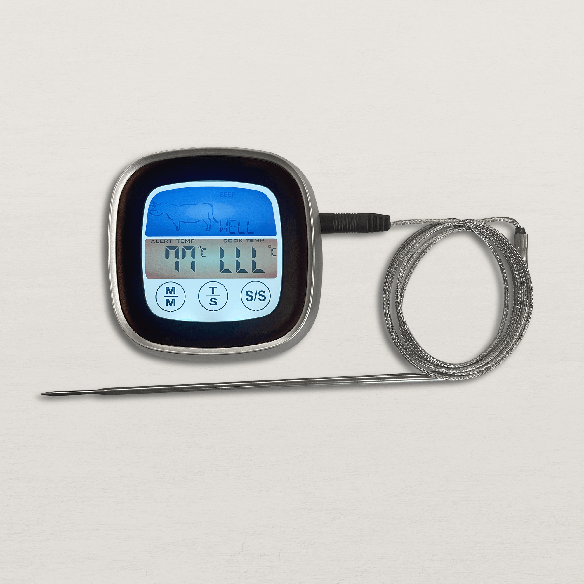 Thermomètre avec sonde en inox, KOKKO