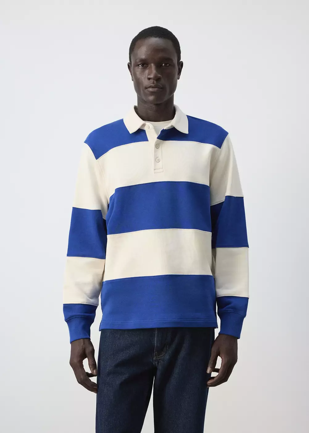 Sweat 100 % coton rayures, MANGO MAN