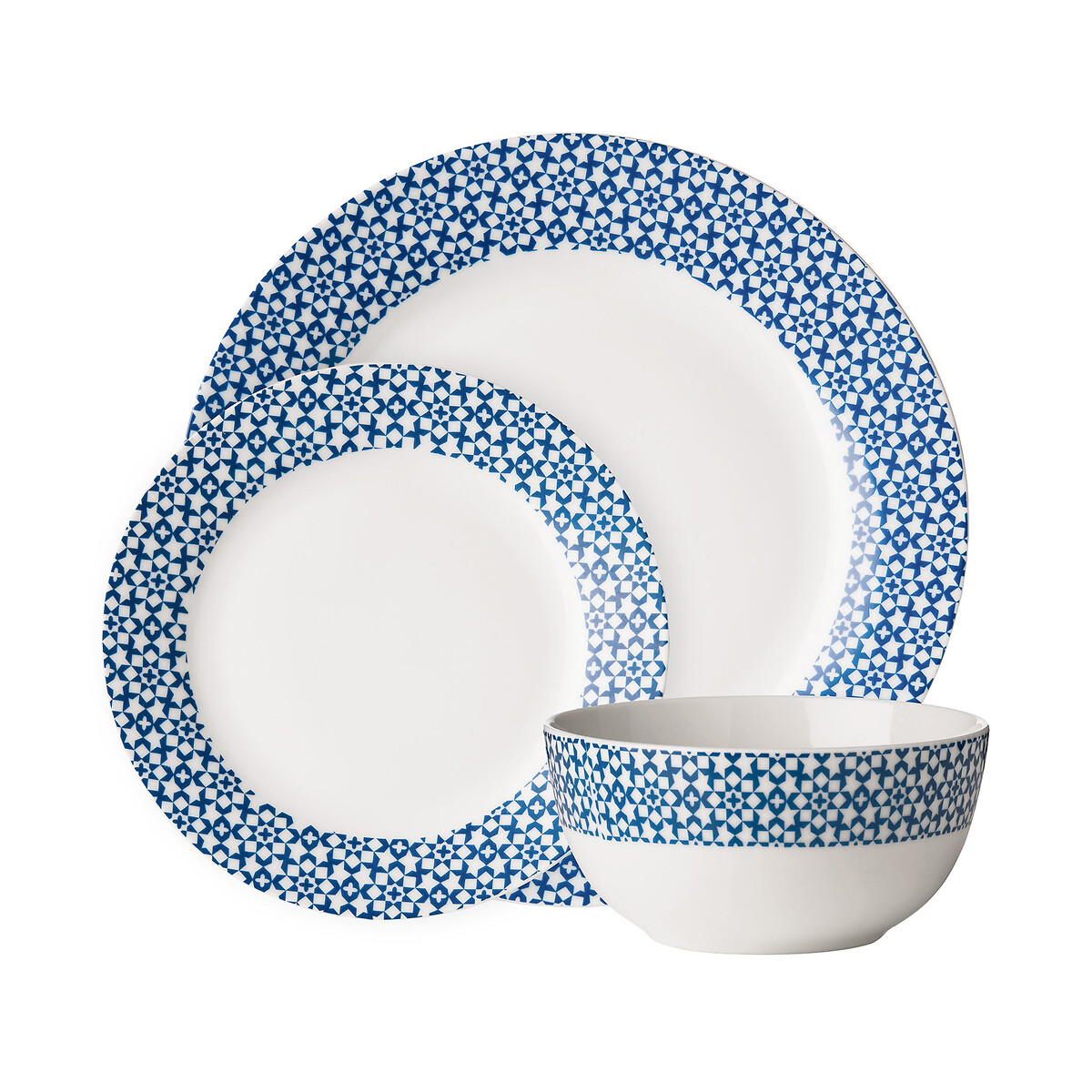 12-Piece Blue Dinner Set, SO'HOME