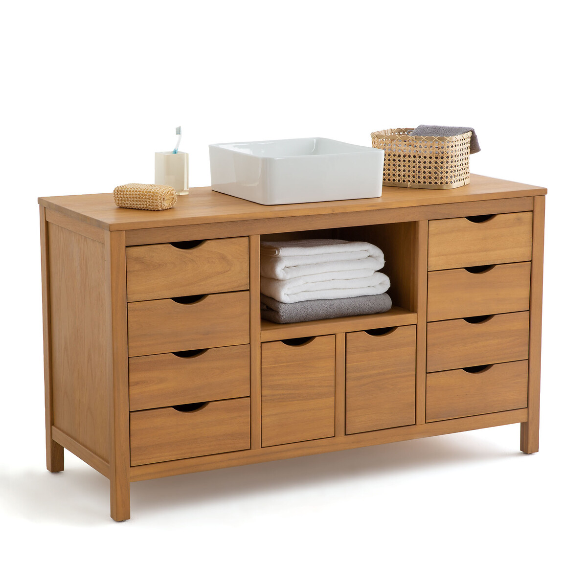 Product photograph of Sedna Acacia Vanity Unit from La Redoute UK