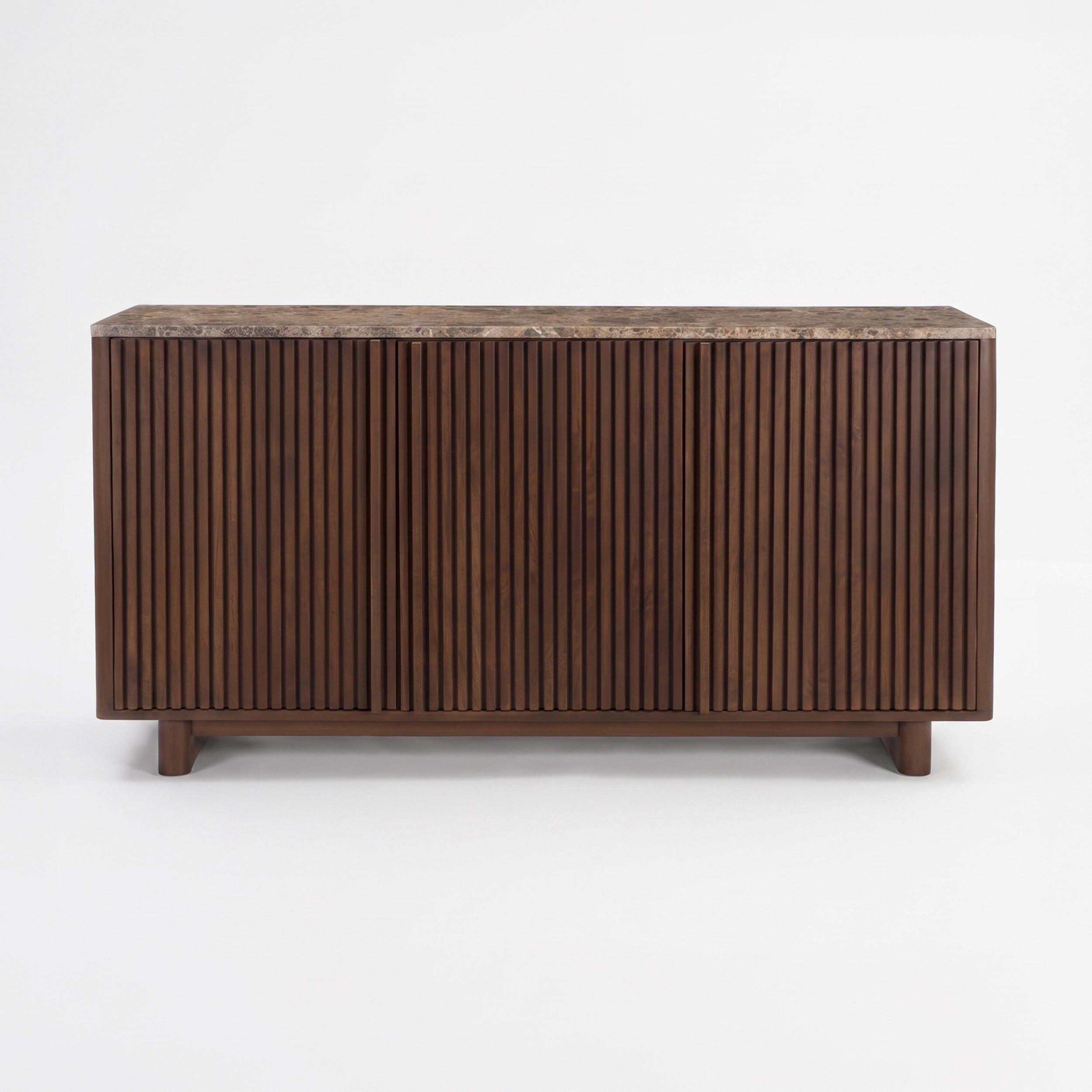 Buffet en bois de manguier et plateau en marbre - FLAVIO, MAISON PAVANE