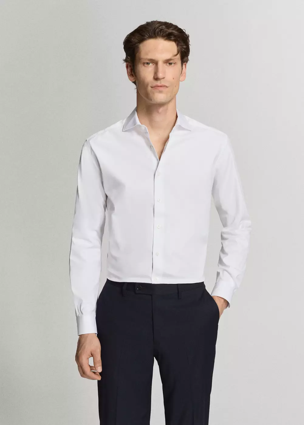 Chemise costume slim fit 100 % coton, MANGO MAN