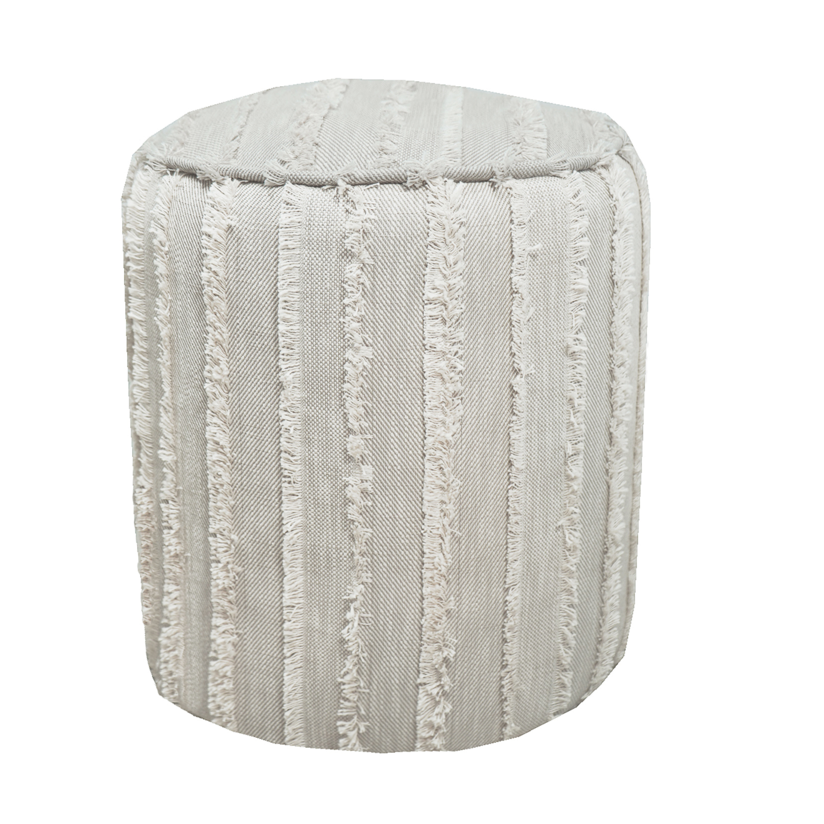 Pouf repose pieds à frange, déhoussable, MX HOME