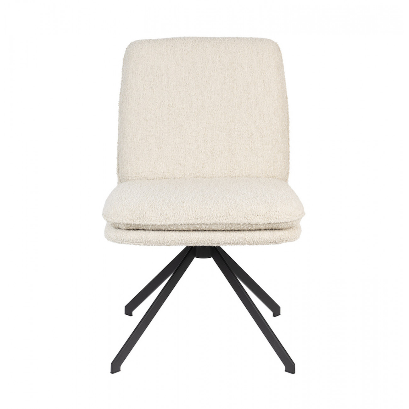 Chaise pivotante en tissu bouclé - TYLER, ZUIVER