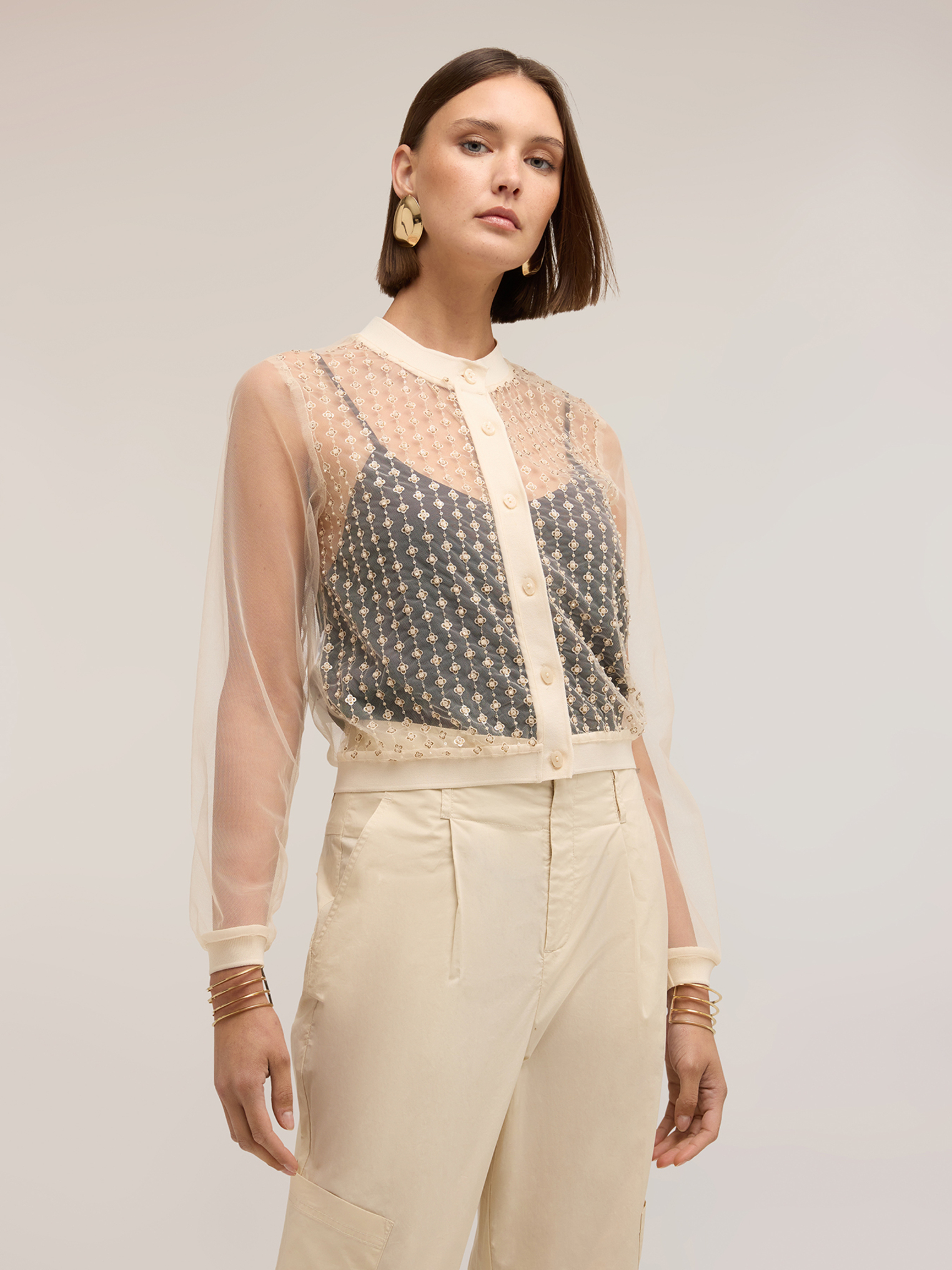 Chemise avec broderie bijou, MOTIVI