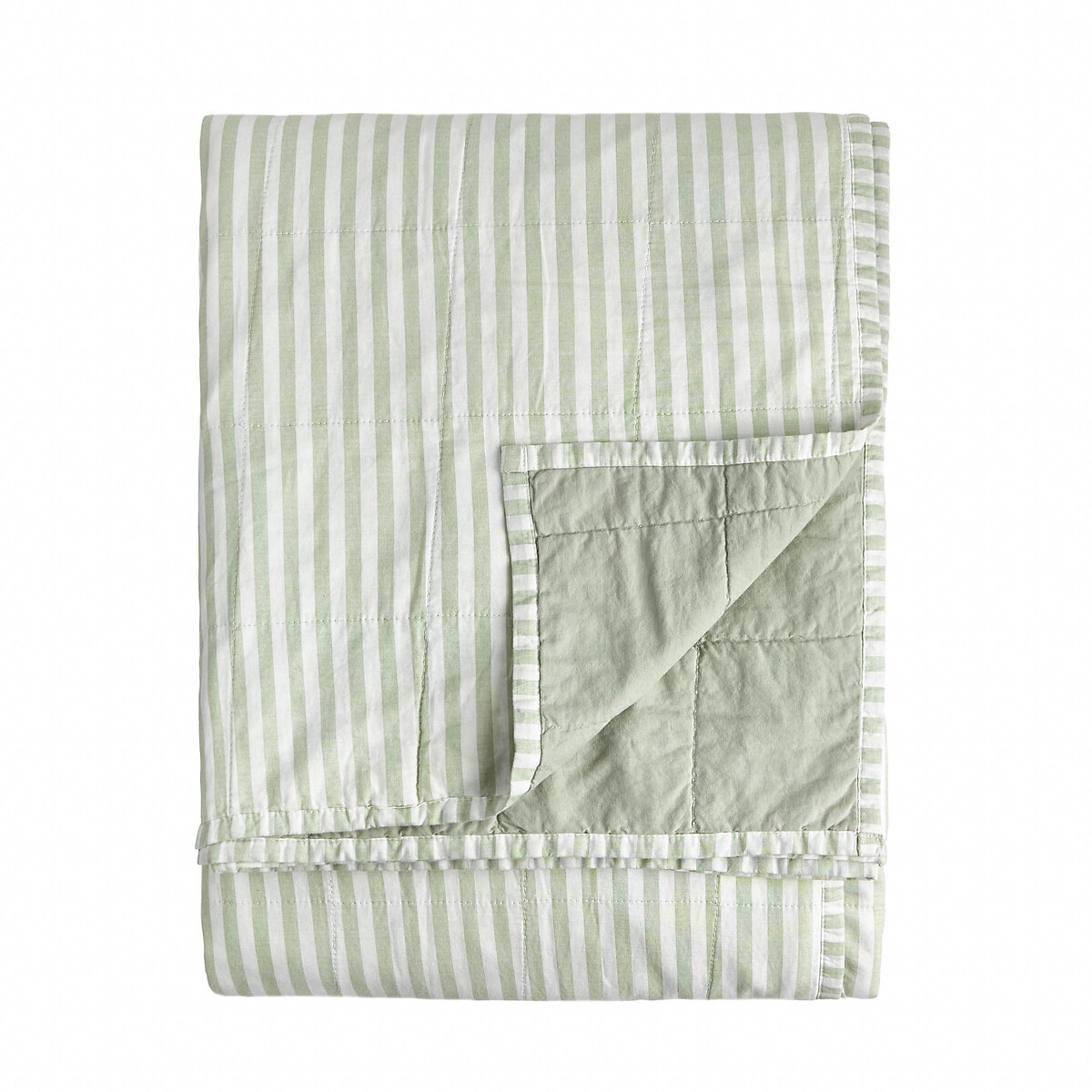 Hebden Quilted Stripe 100% Cotton Bedspread - 265x265cm, YARD