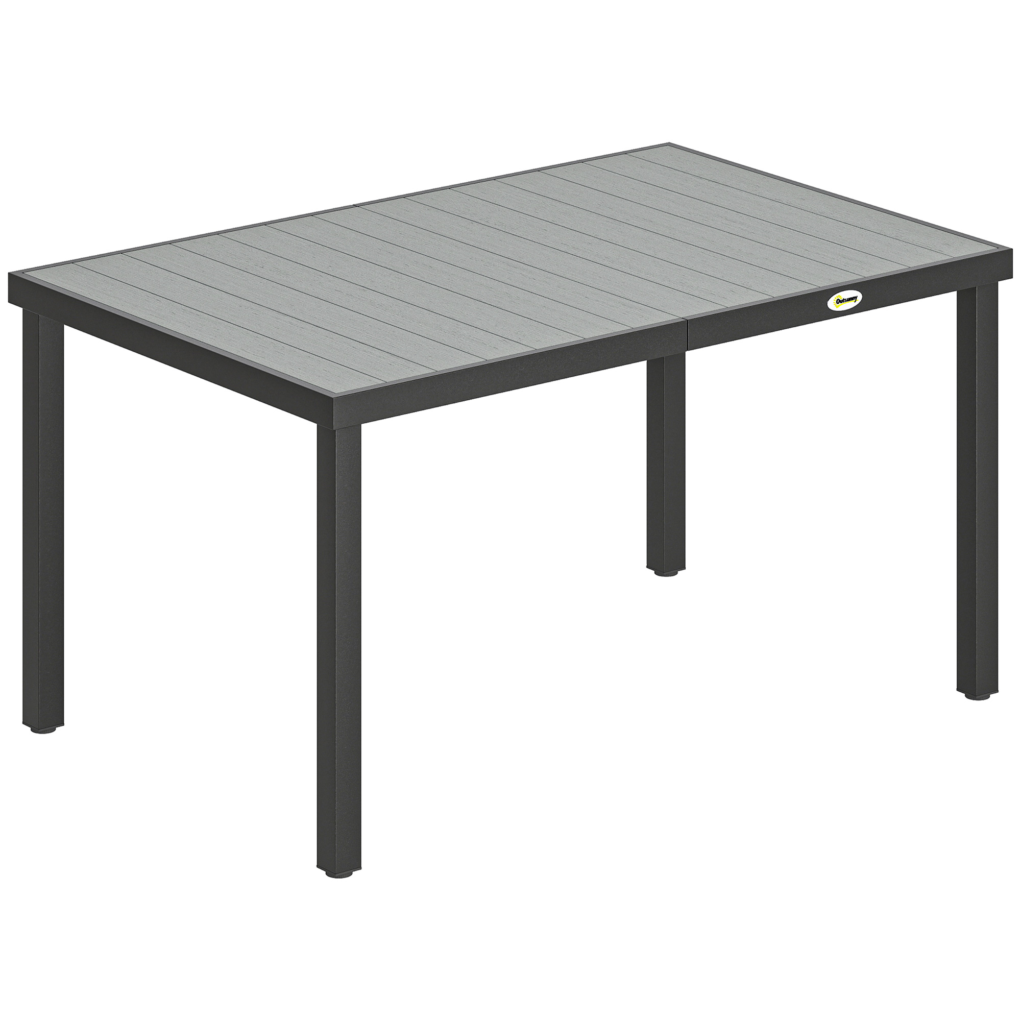 Table de jardin Acier Gris, OUTSUNNY
