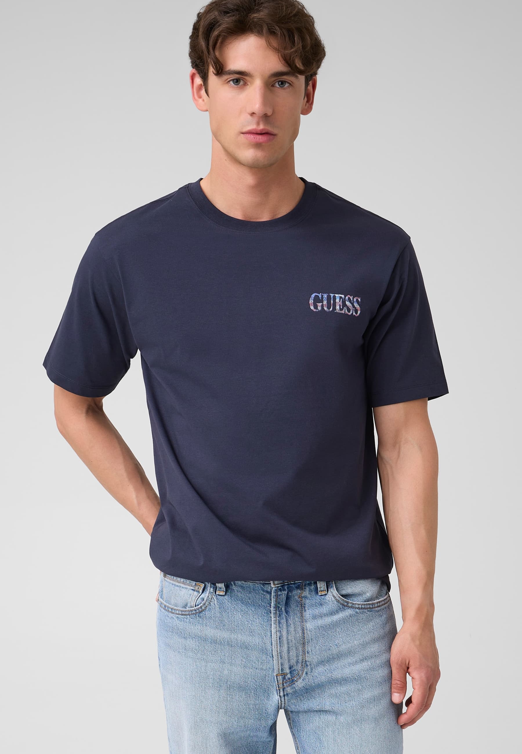 T-Shirt Avec Logo Triangle, GUESS