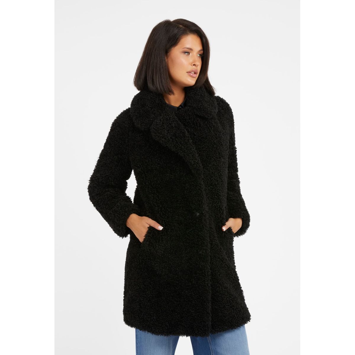 Manteau mouton noir online femme