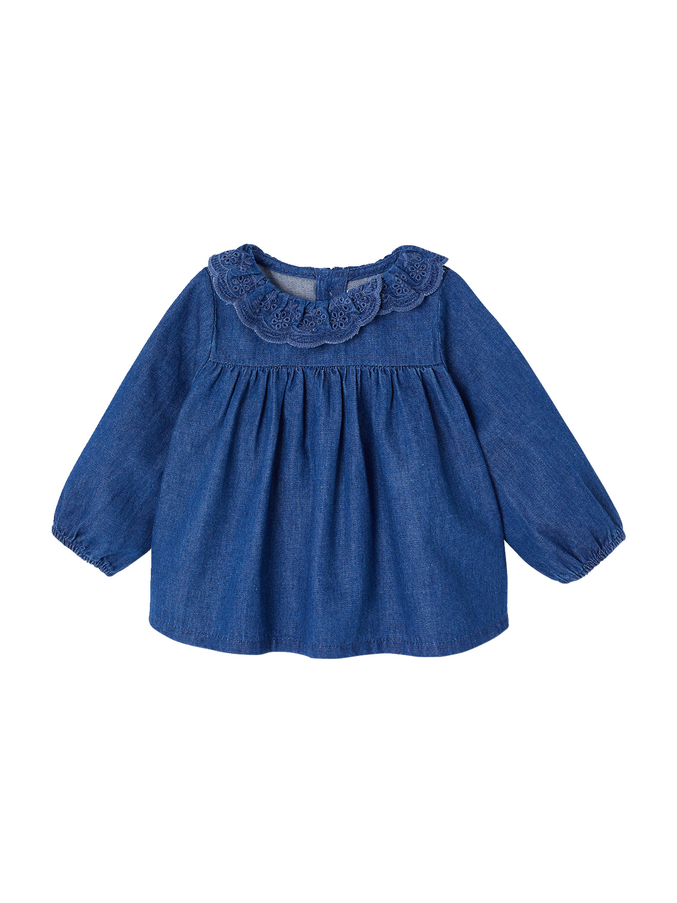 Blouse bébé en denim, VERTBAUDET
