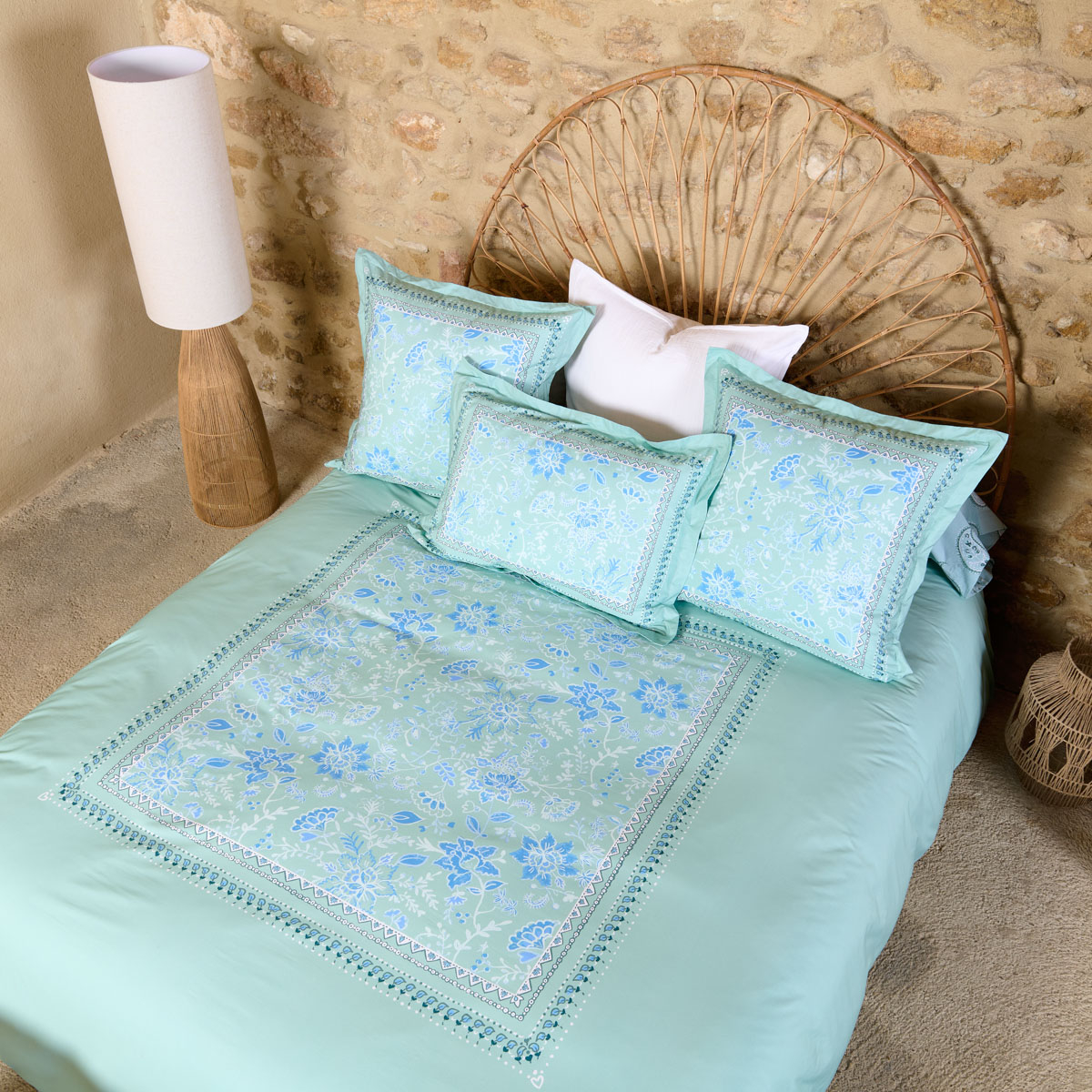 Housse De Couette Réversible Percale De Coton 120 Fils - BASTIDE, TRADITION DES VOSGES
