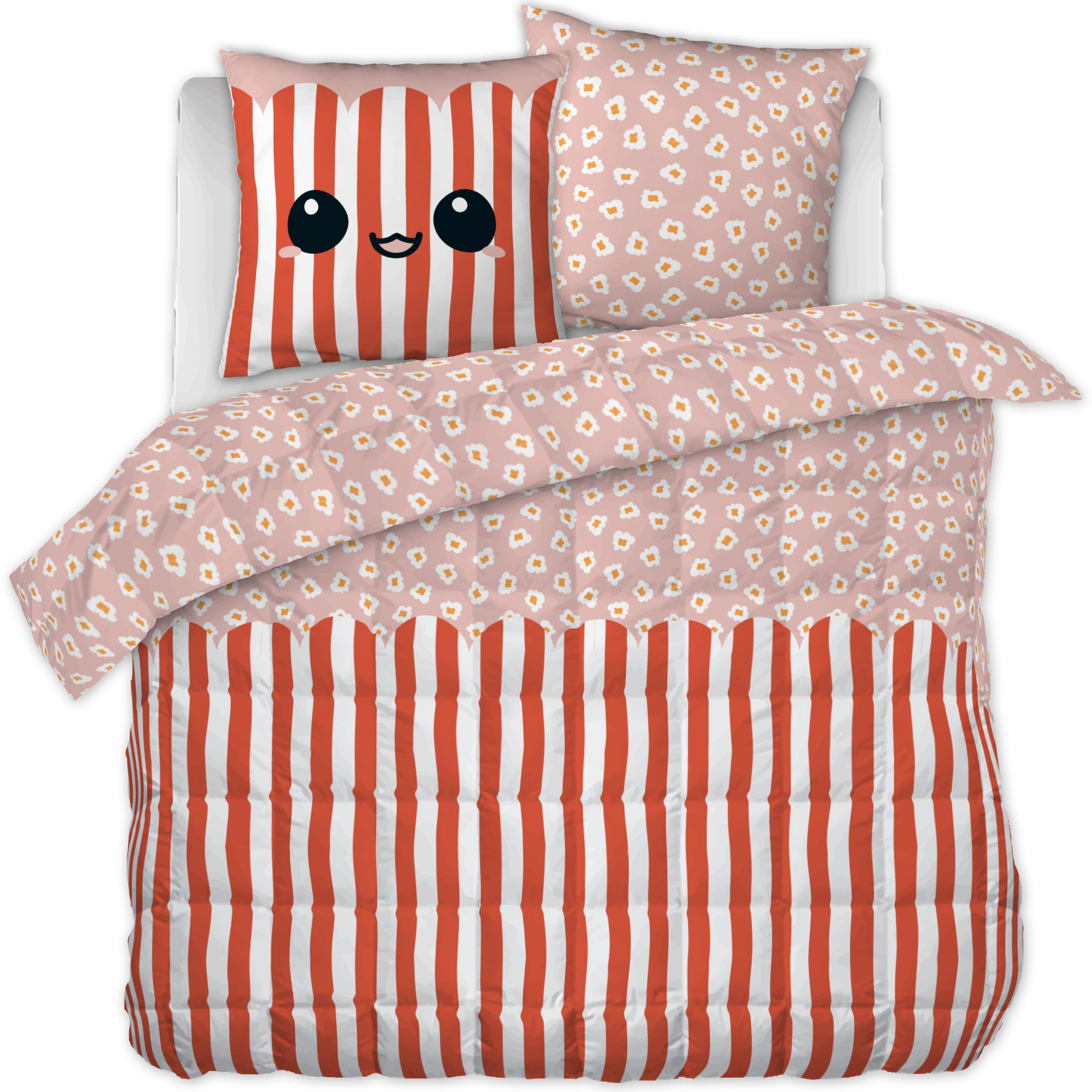 Couette imprimée Coton avec taie Fresh Popcorn, EDEN
