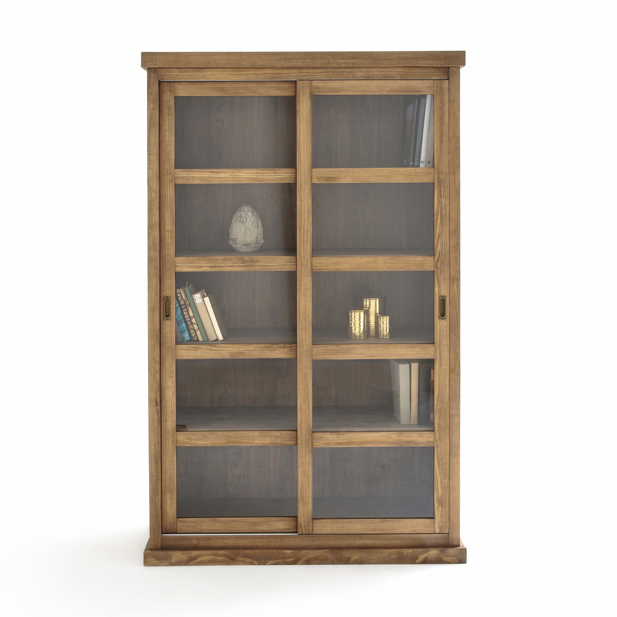 Product photograph of Lunja Bookcase With 2 Sliding Doors from La Redoute UK.