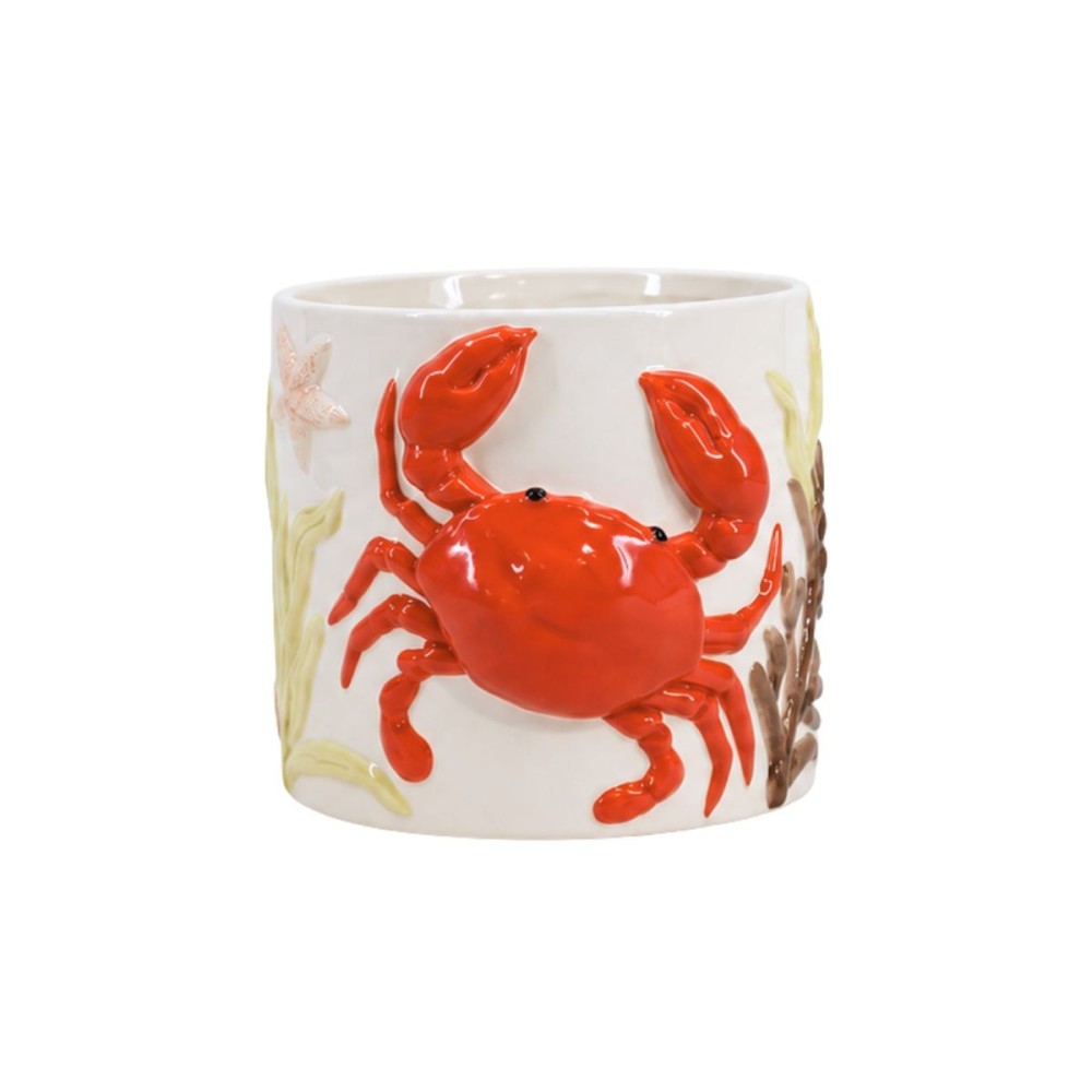 Cache-pot en céramique crabe 3D 19cm, ORNAMI