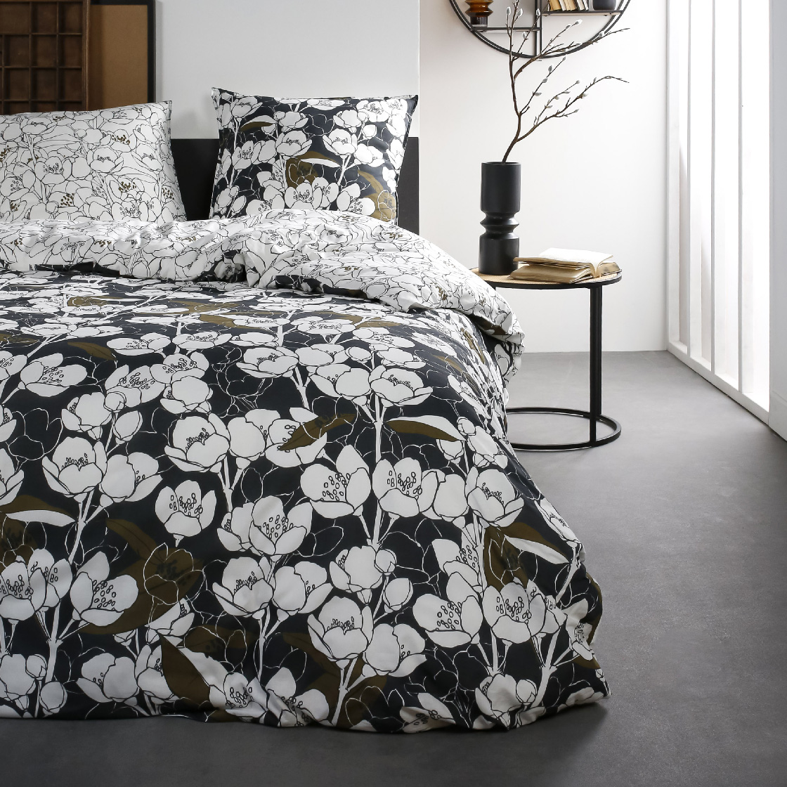 Parure de lit coton 2 personnes imprimé floral SUNSHINE, TODAY