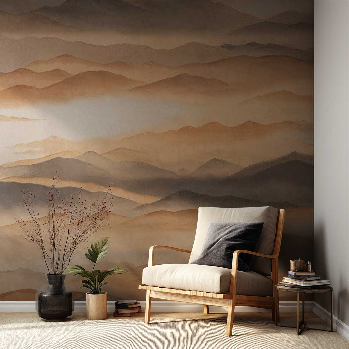 Papier peint Brume Ocrée, HEXOA