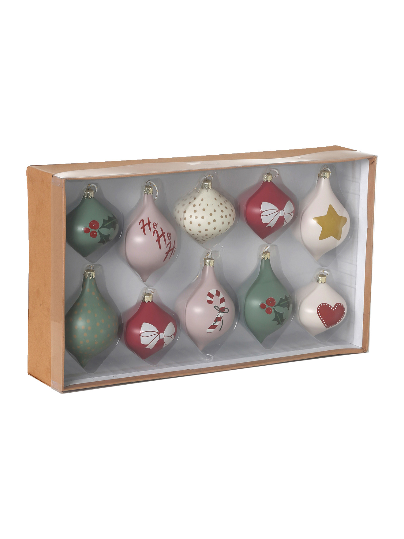 Lot de 10 boules de sapin, VERTBAUDET