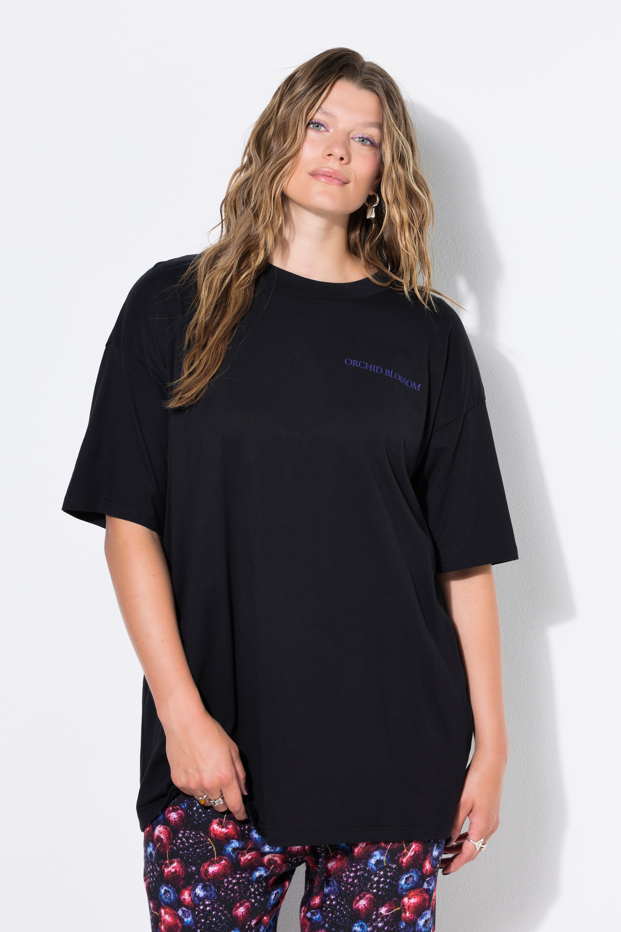 T-shirt oversize, fleur et manches courtes, STUDIO UNTOLD