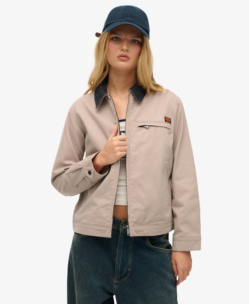Veste Barn à Col en Velours Côtelé, SUPERDRY