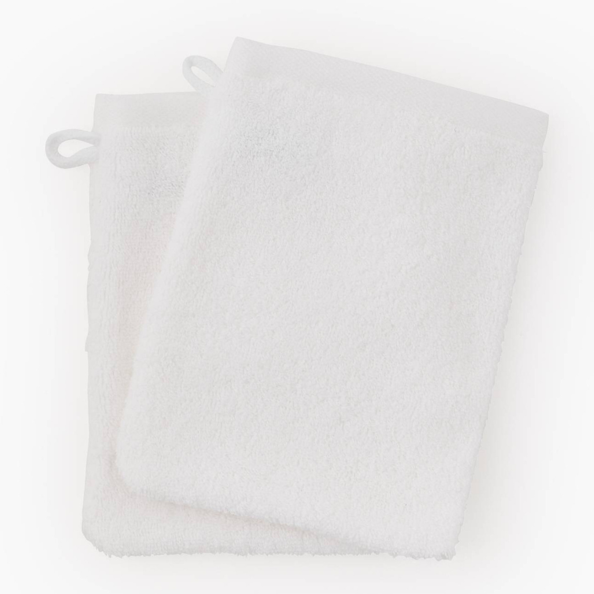 Lot de 2 gants de toilette, en coton BIO GOTS, MONOPRIX