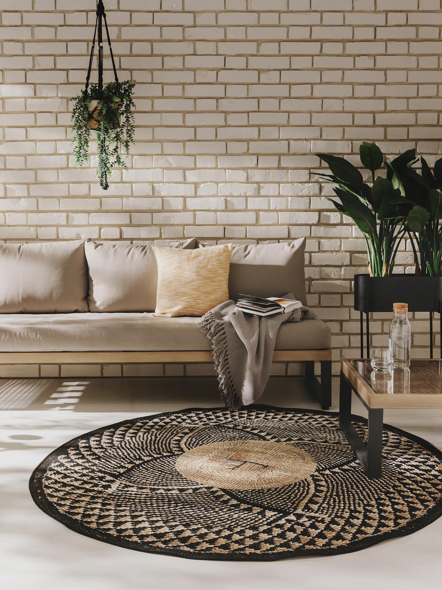 Tapis d'extérieur & intérieur rond ARTIS, BENUTA