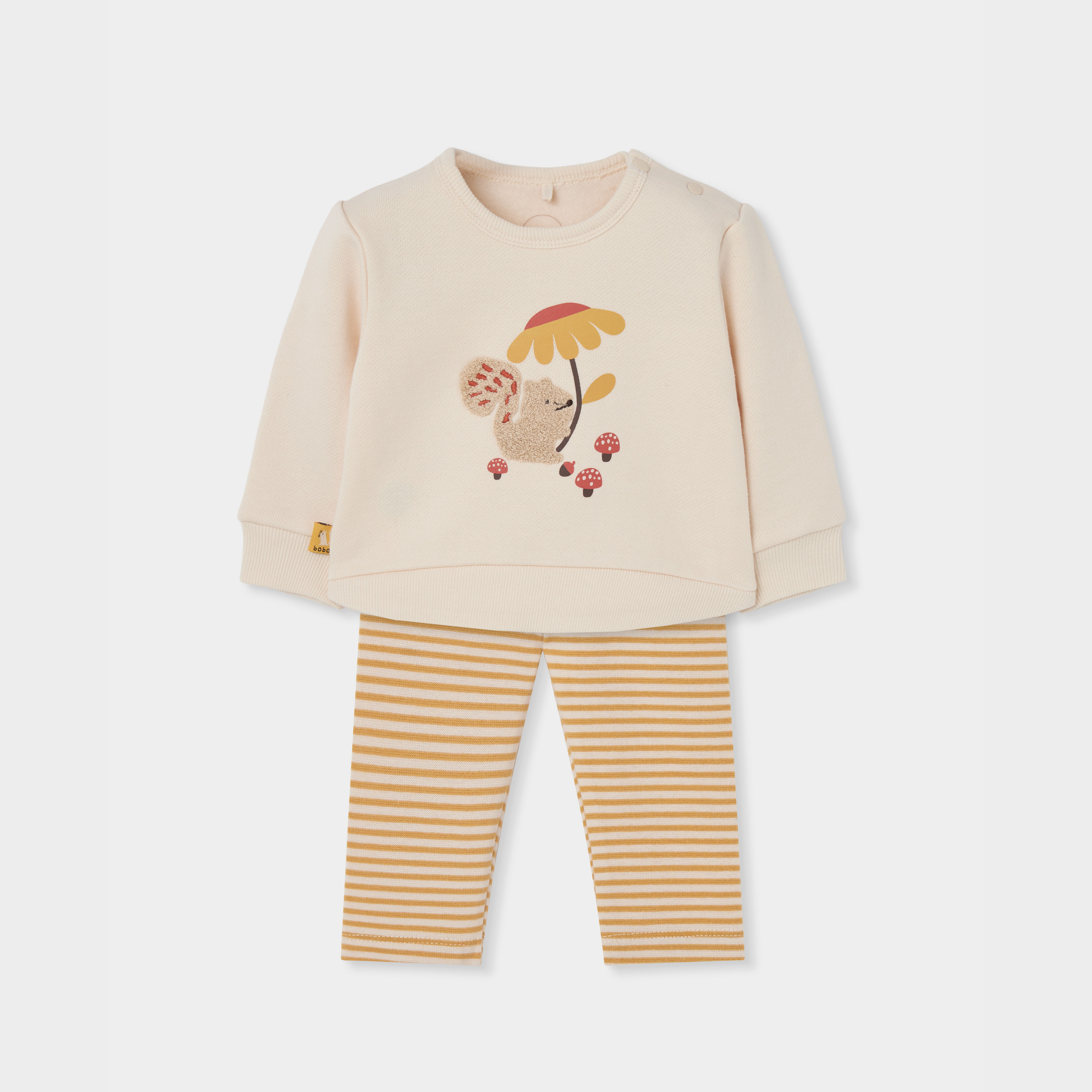 Ensemble bébé fille en maille brodé écureuil, BOBOLI