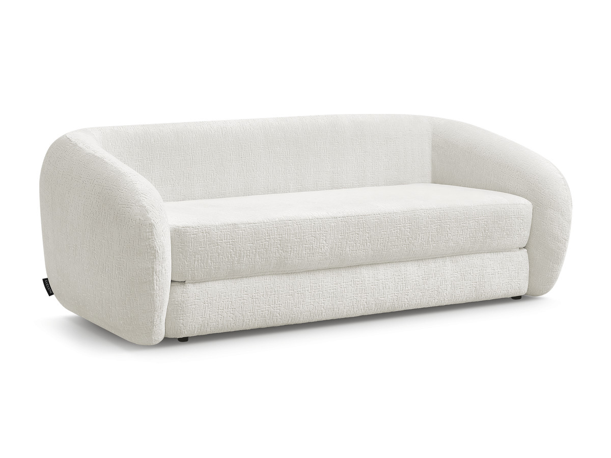 Canapé droit convertible 3 places en tissu texturé, NEYO, BOBOCHIC