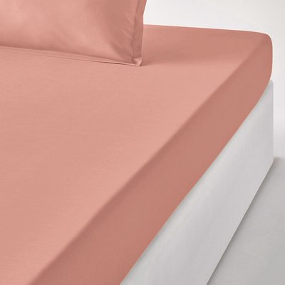 Best Quality Plain 100% Cotton Percale 200 Thread Count Fitted Sheet LA REDOUTE INTERIEURS