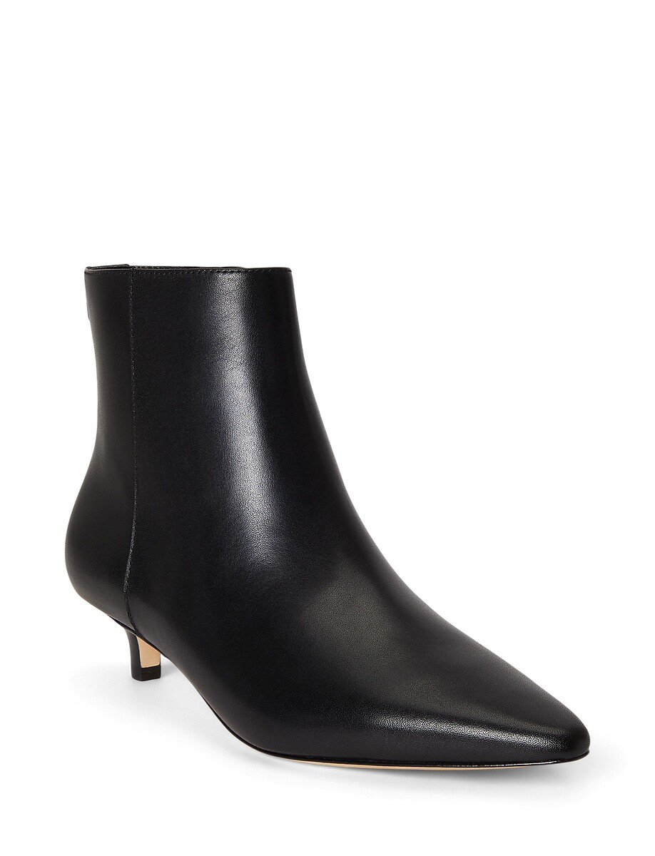 Lauren Ralph Lauren Botines de punta con tacón kitten de piel, FRANCESCA — photo 2
