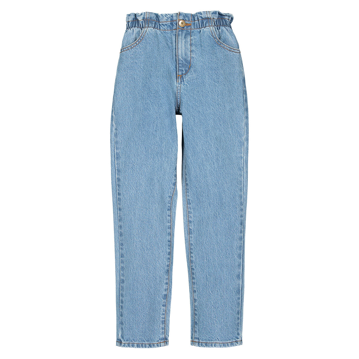 Mom jeans, 3-12 years, double stonewashed, La Redoute Collections | La ...