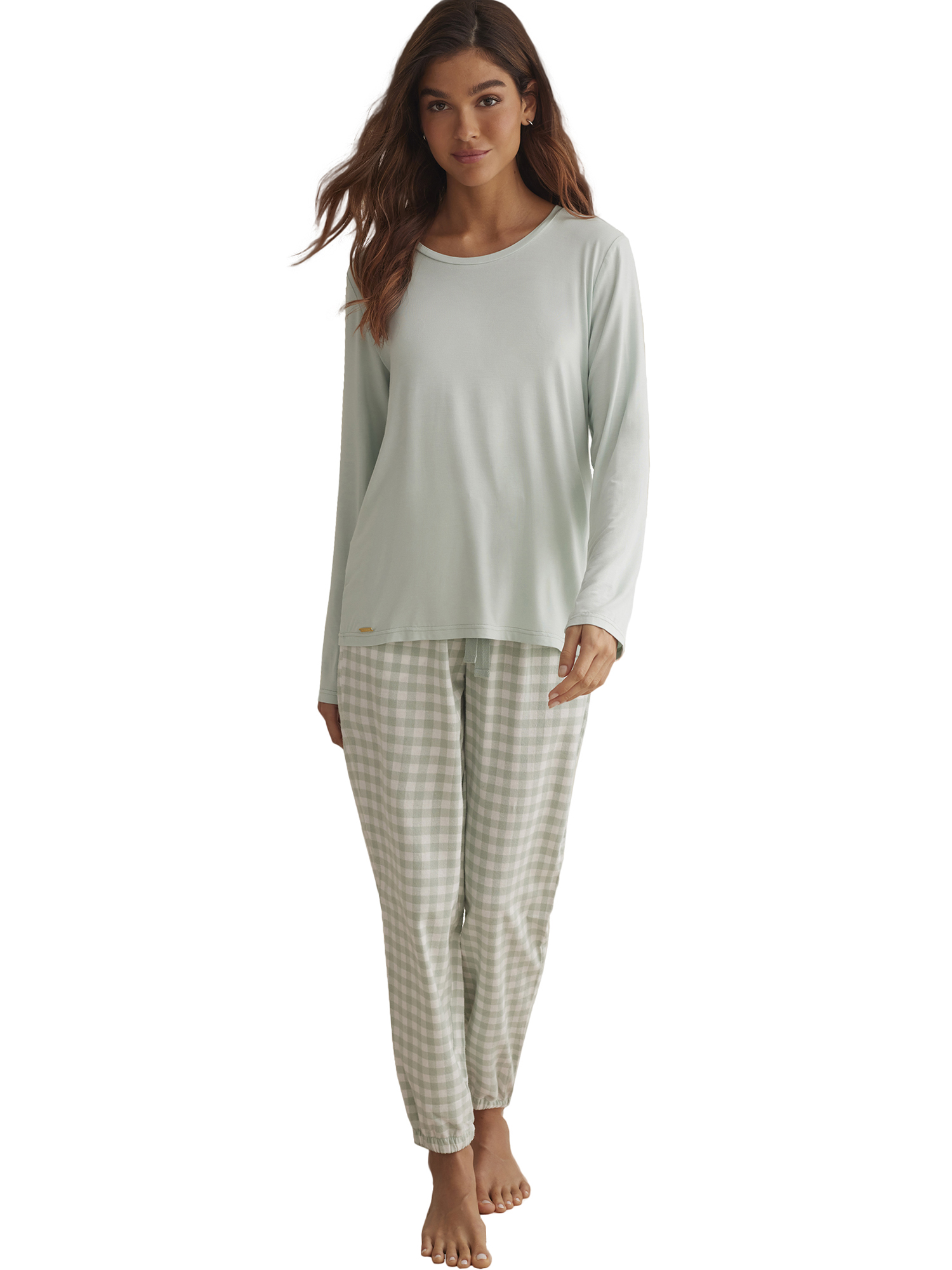 Pyjama pantalon top manches longues VICHYP91, SELMARK