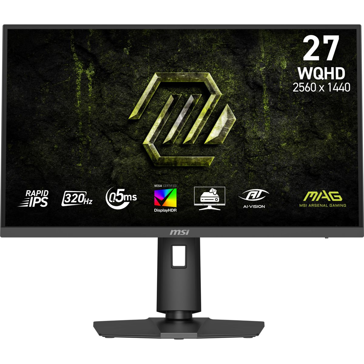 Ecran PC Gamer MAG 274QPF 27" Fast IPS WQHD 320 Hz HDR 2x HDMI 2.1, MSI