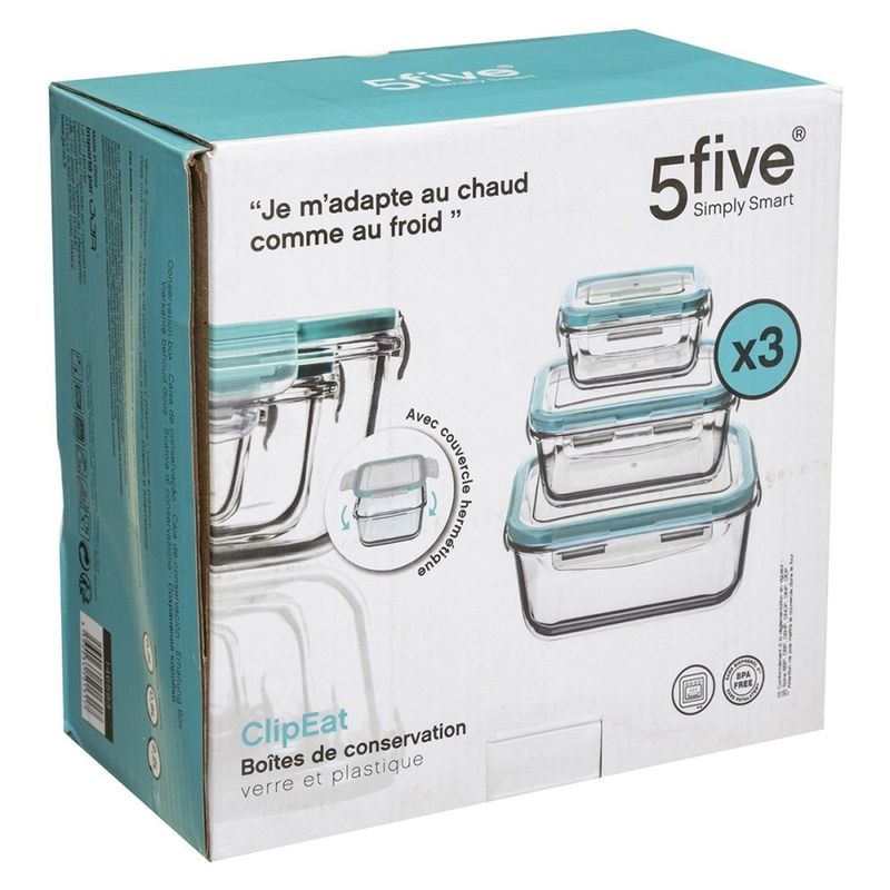 Bouteille d'huile avec distributeur, verre+métal, 5five Simply Smart