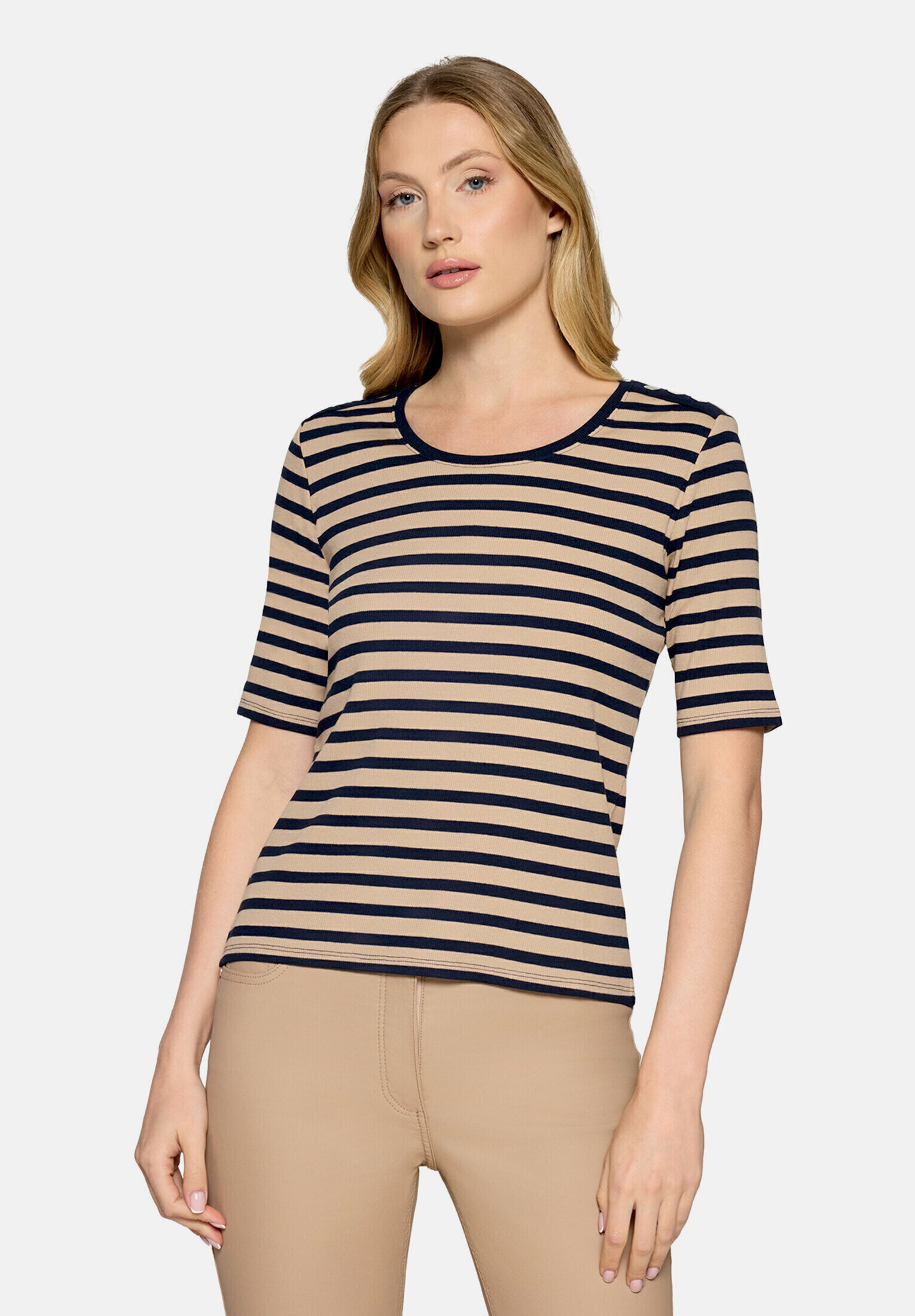 T-shirt basique de texture côtelée, BETTY BARCLAY