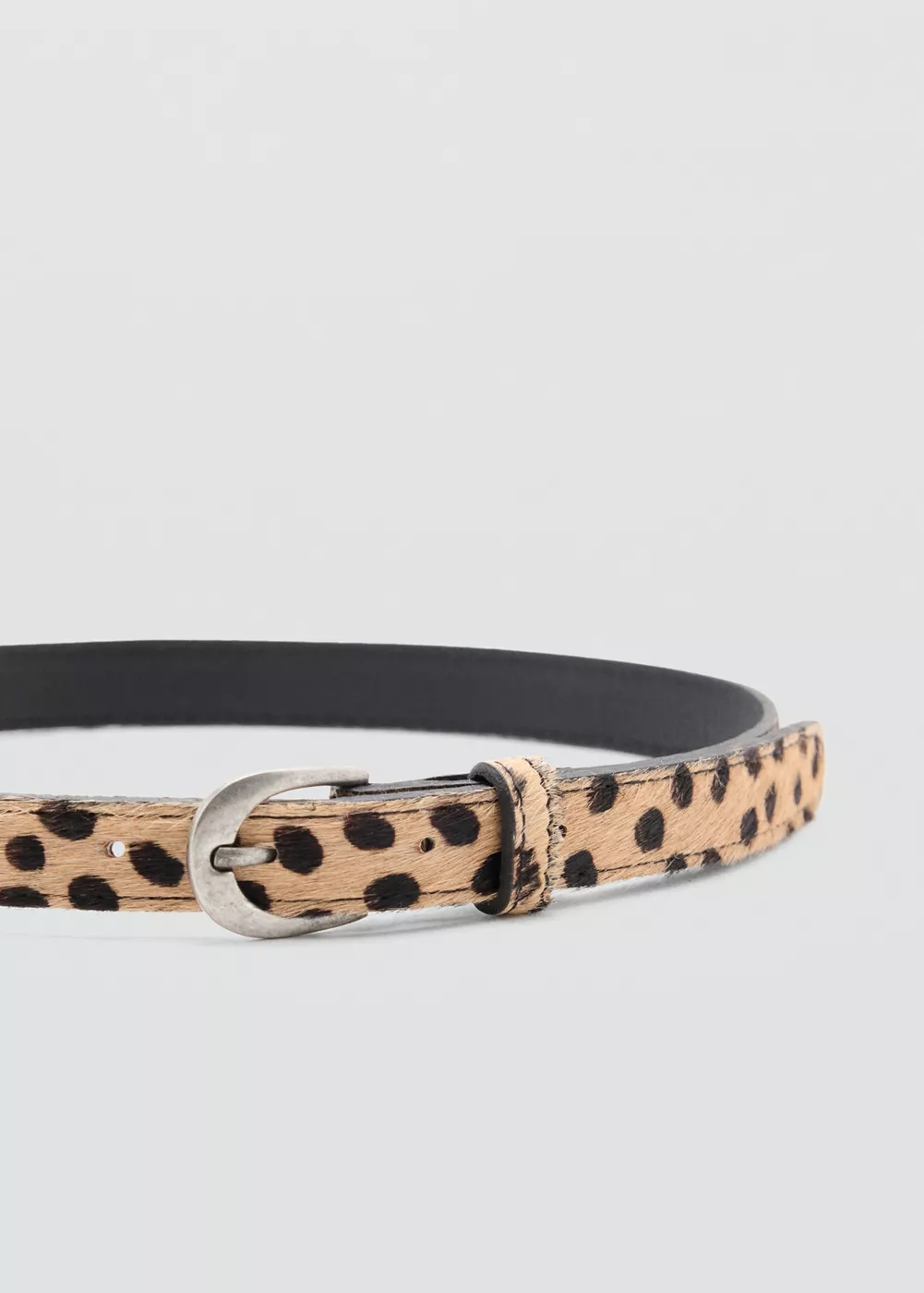 Ceinture cuir imprimé animal, MANGO KIDS