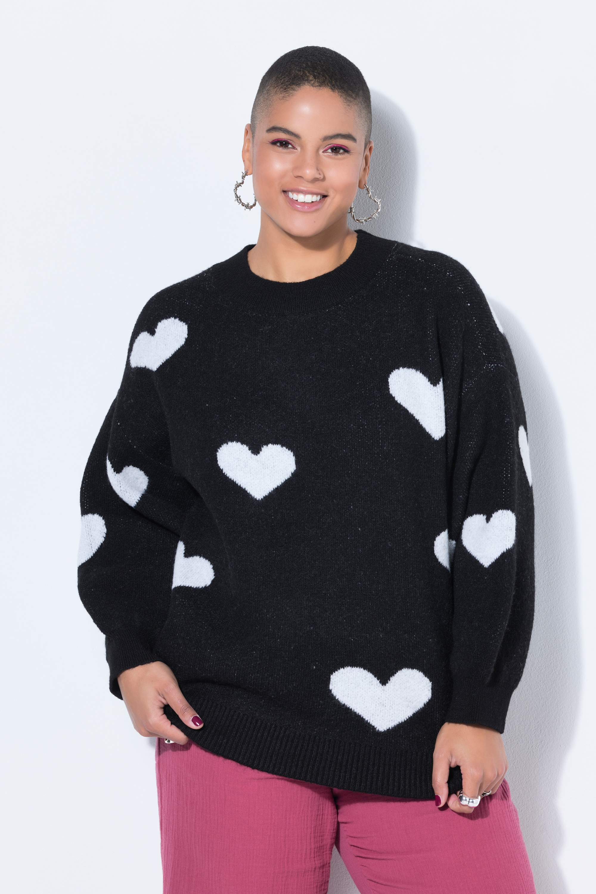 Pull oversize, motifs cœurs, STUDIO UNTOLD