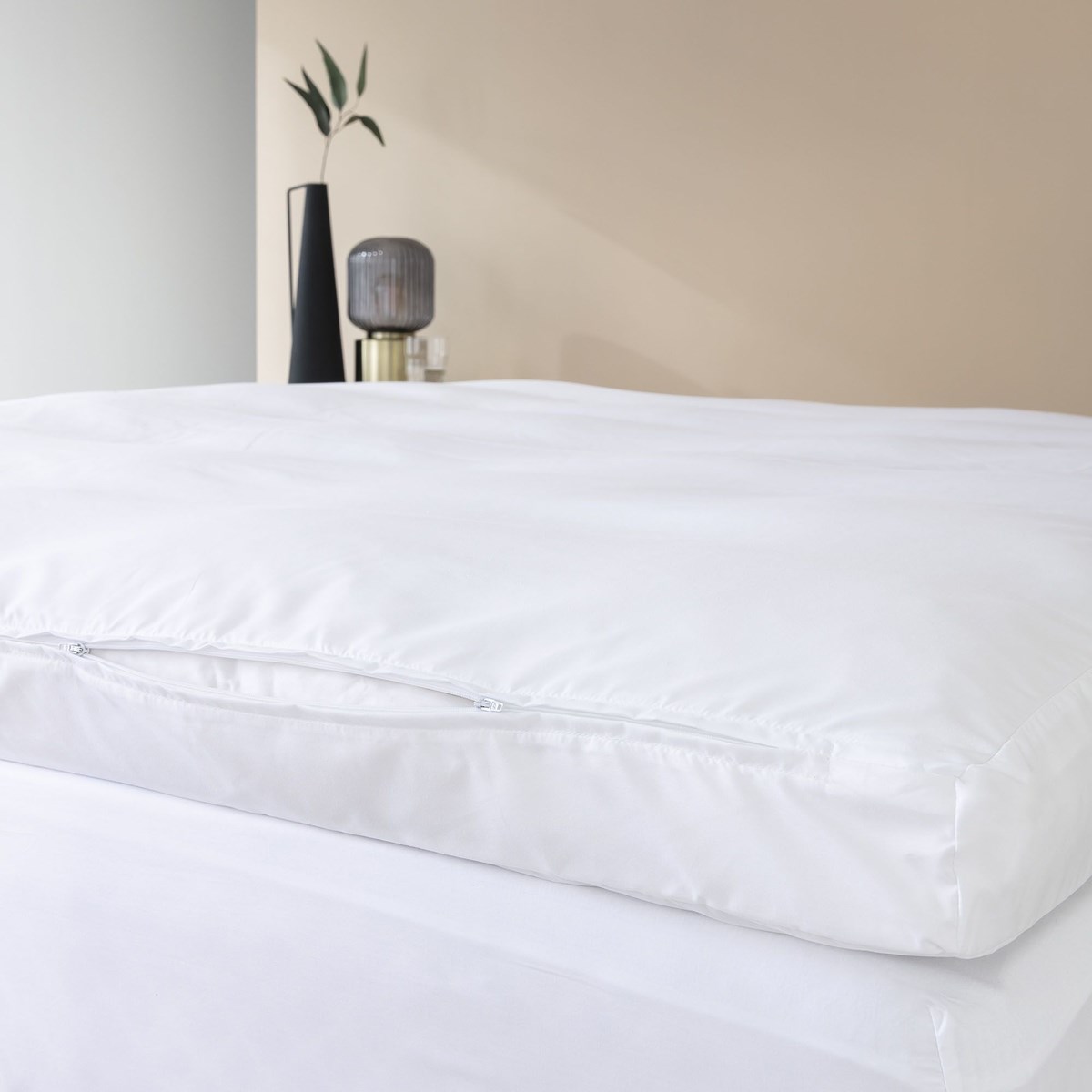 Housse Intégrale Surmatelas à Zip Imperméable Respirante Haute Protection, MPC MAISON