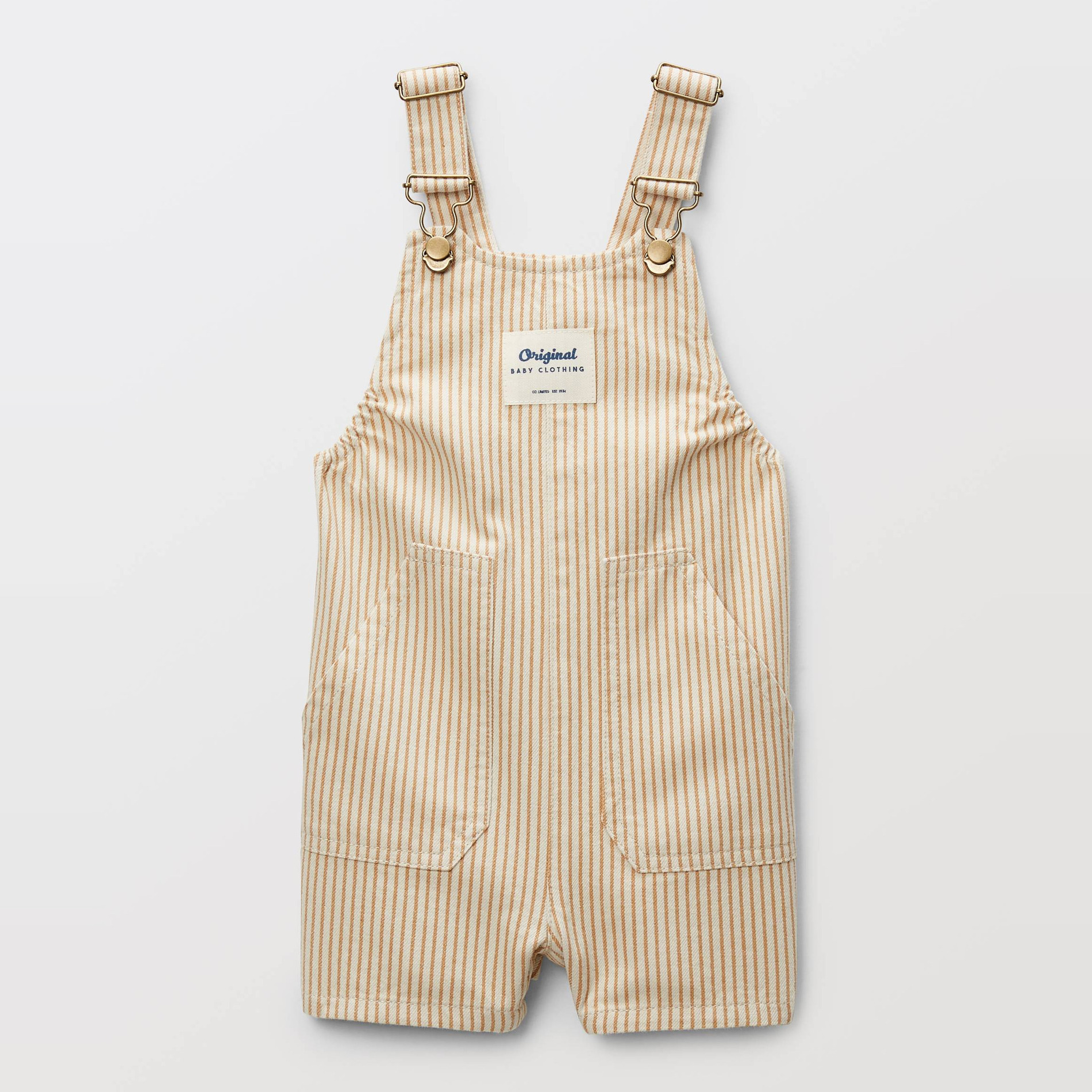Salopette courte rayée en coton BIO GOTS, BOUT'CHOU
