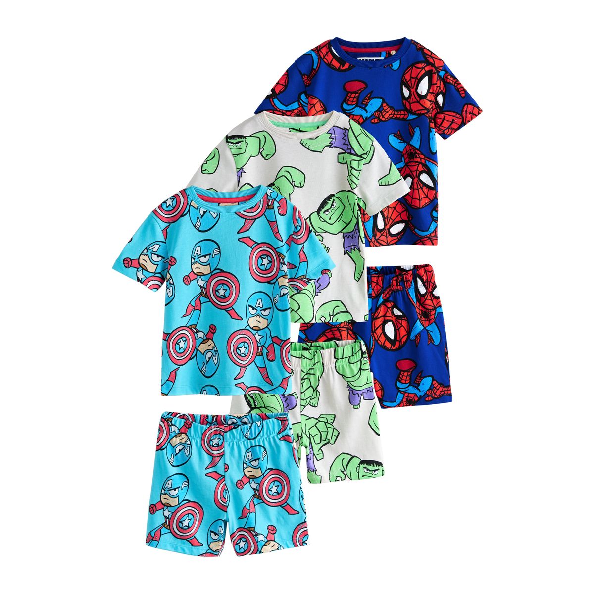 Pyjamas shorts marvel, lot de 3, NEXT