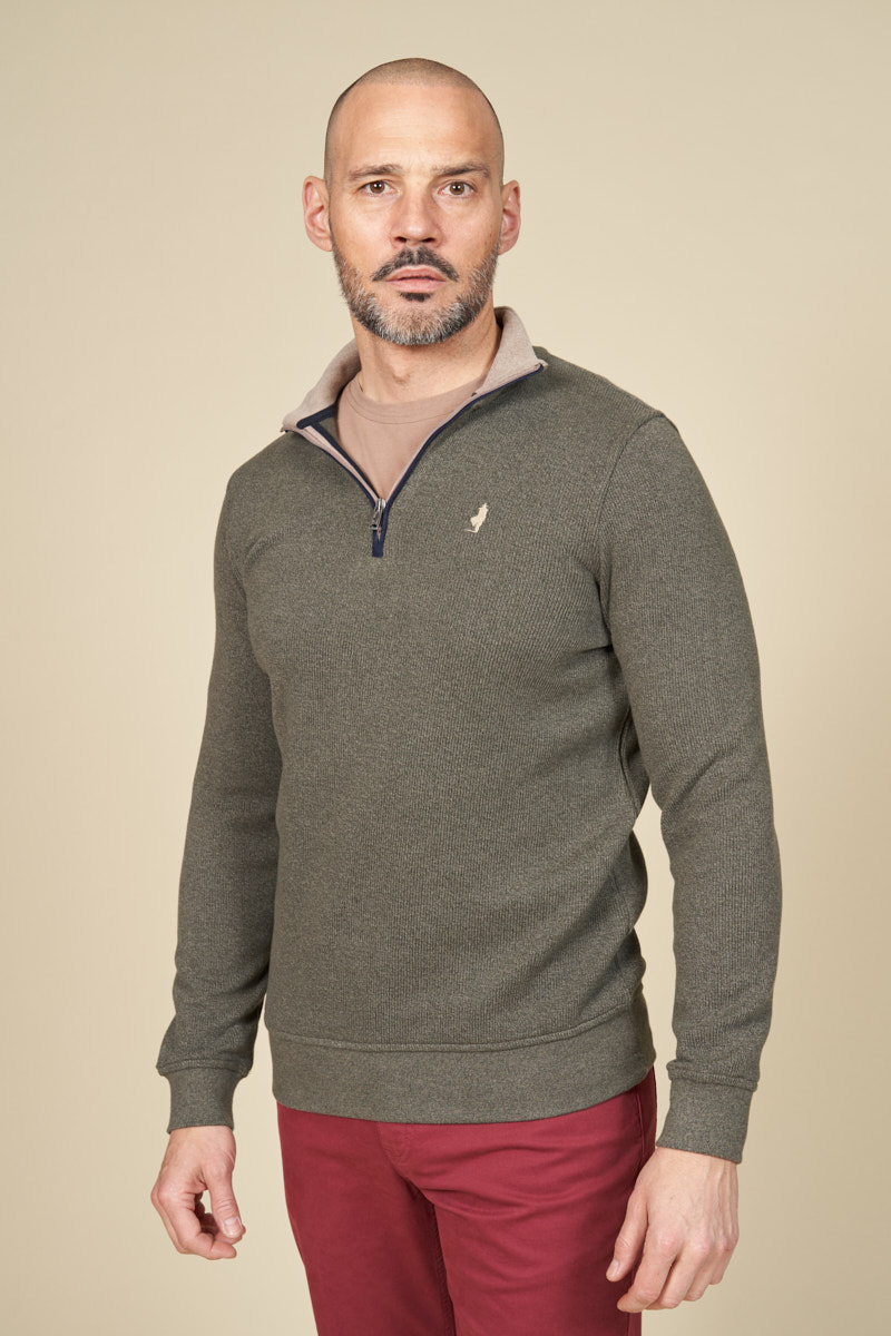 Sweat doux col zippé, MCS