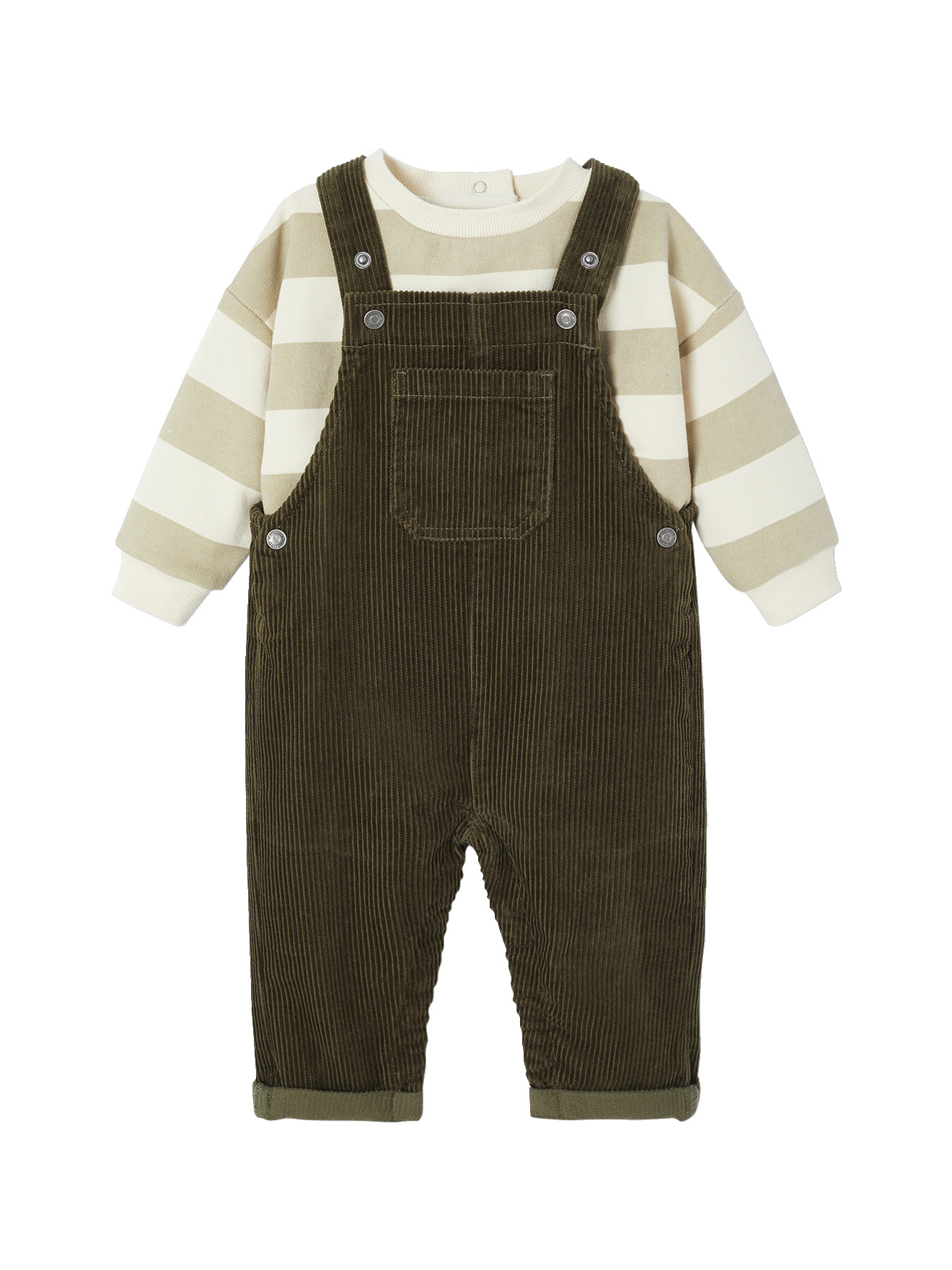 Ensemble bébé sweat-shirt + salopette, VERTBAUDET