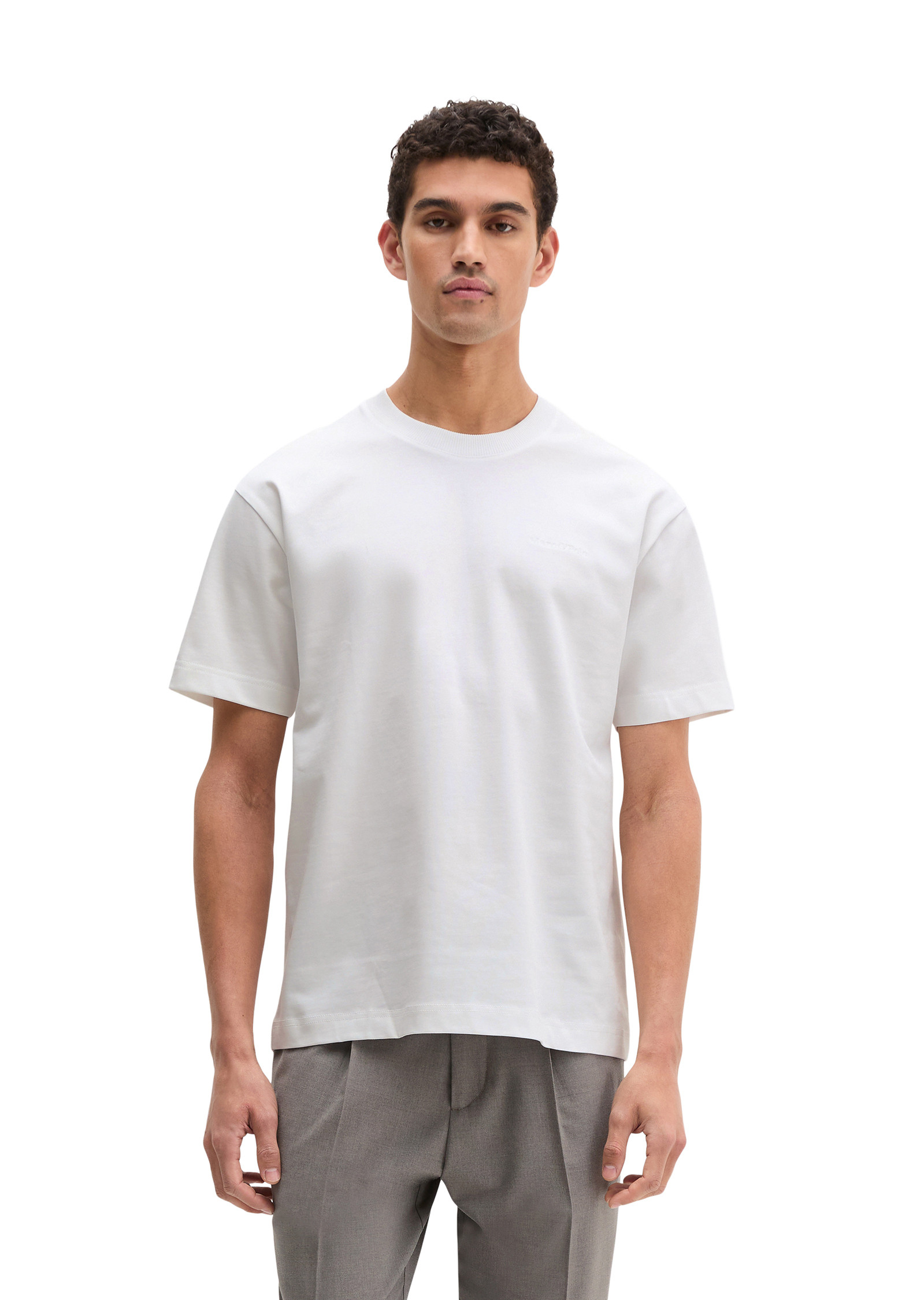 T-shirt relaxed en jersey de coton bio épais, MARC O'POLO